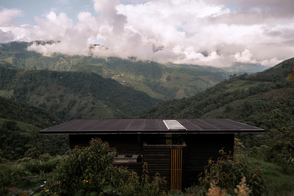 Cloud lookout shelter in the Water Stories project, Colombia