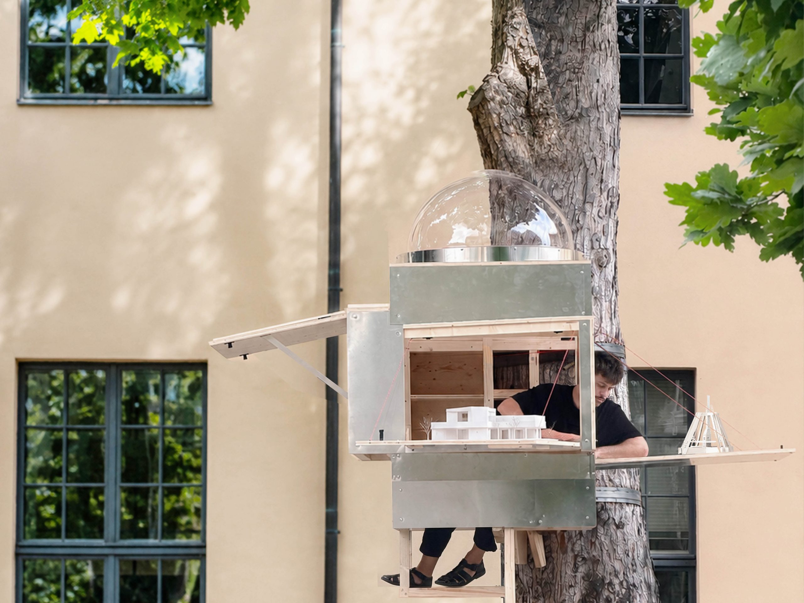 Interior workspace of Baumhaus Office by Opposite Office