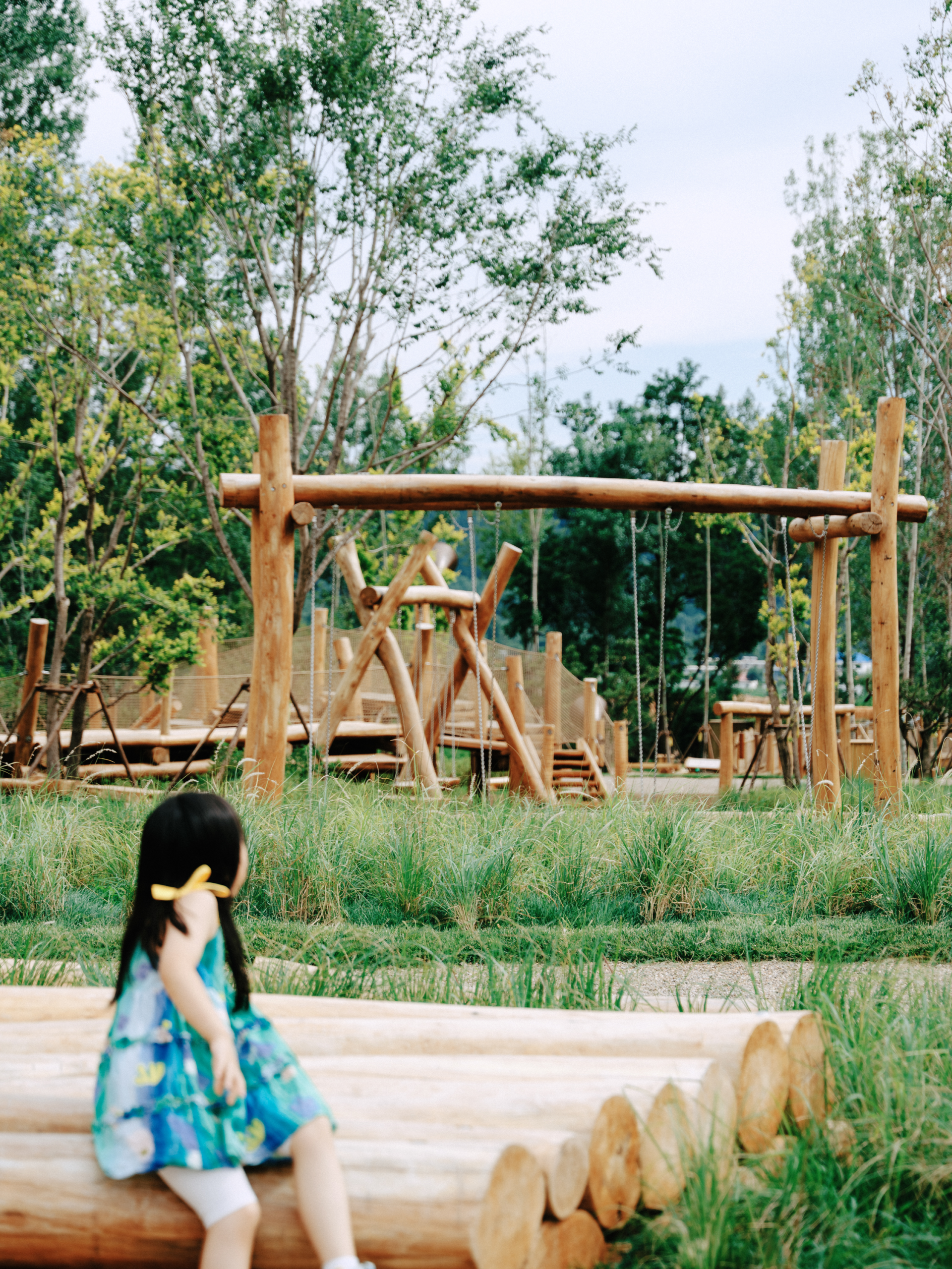 Ground adventure area at Forest Delight children’s camp