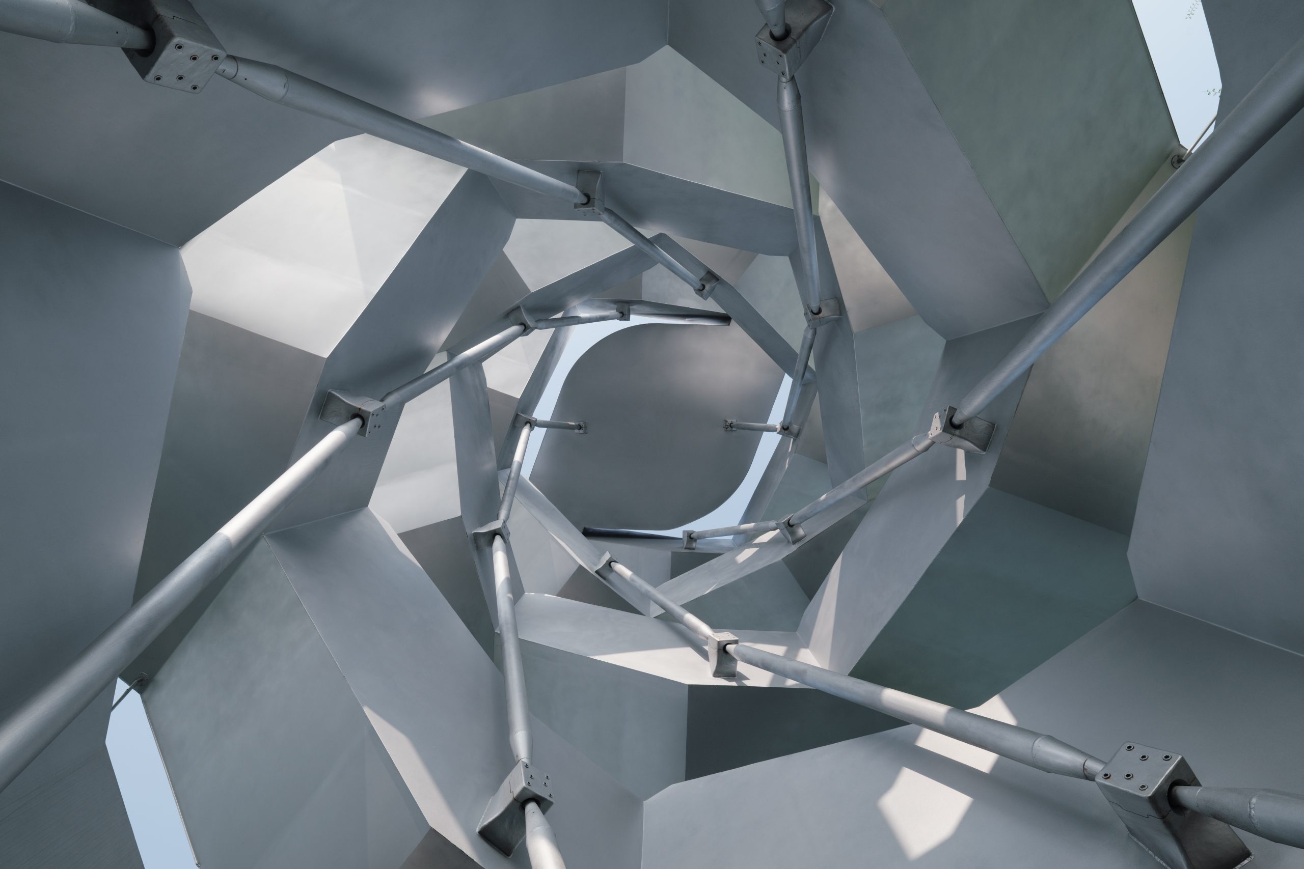 Double-helix steel structure of Chenhu Migratory Bird Observation Tower
