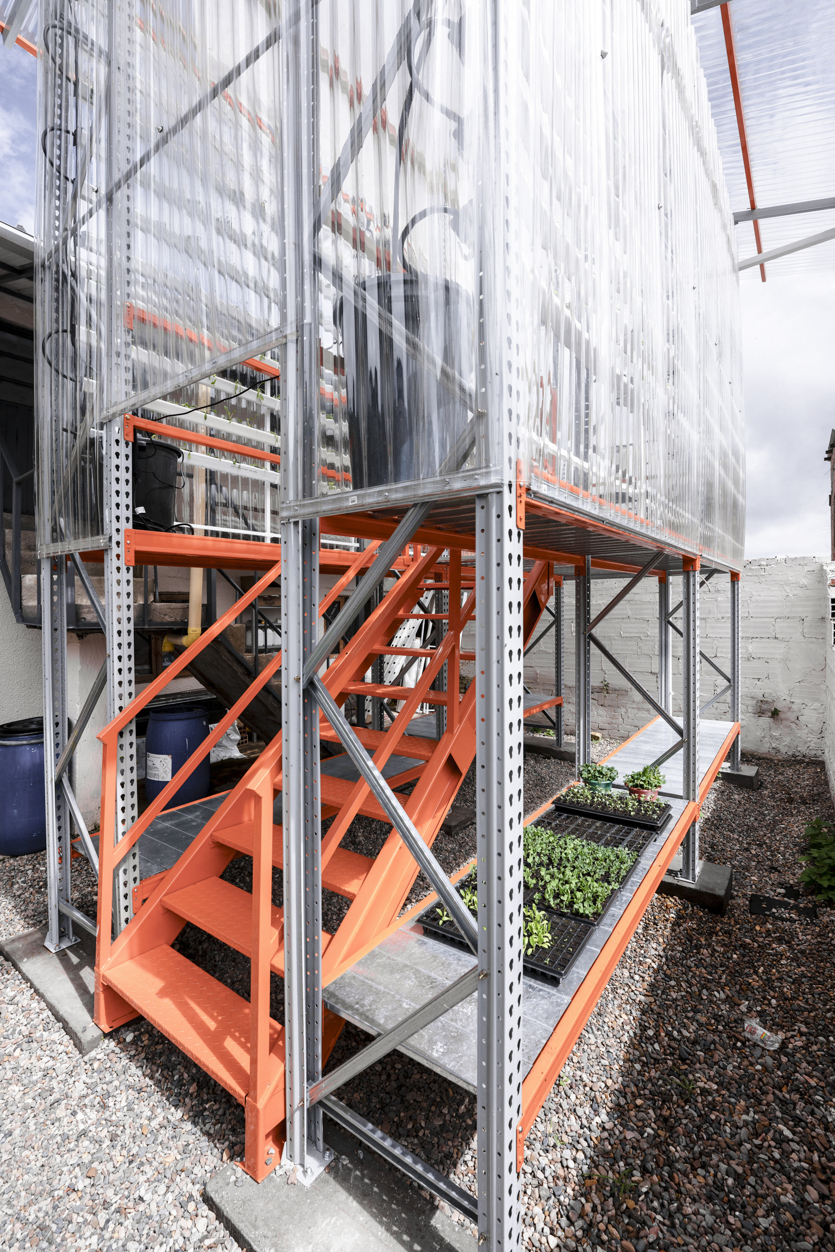 Hydroponics Module community garden and learning space in Bogota