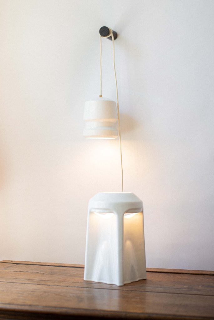 Temple Collection faience lighting by Bouti Studio and Clément Boutillon