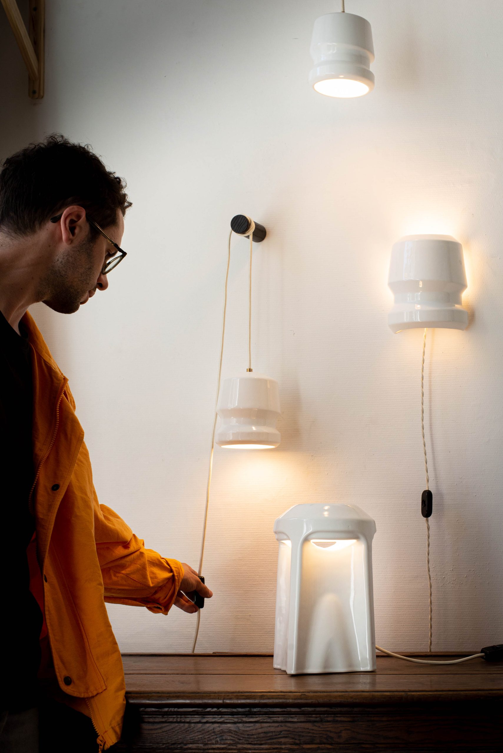 Designer Clément Boutillon with the Temple Collection