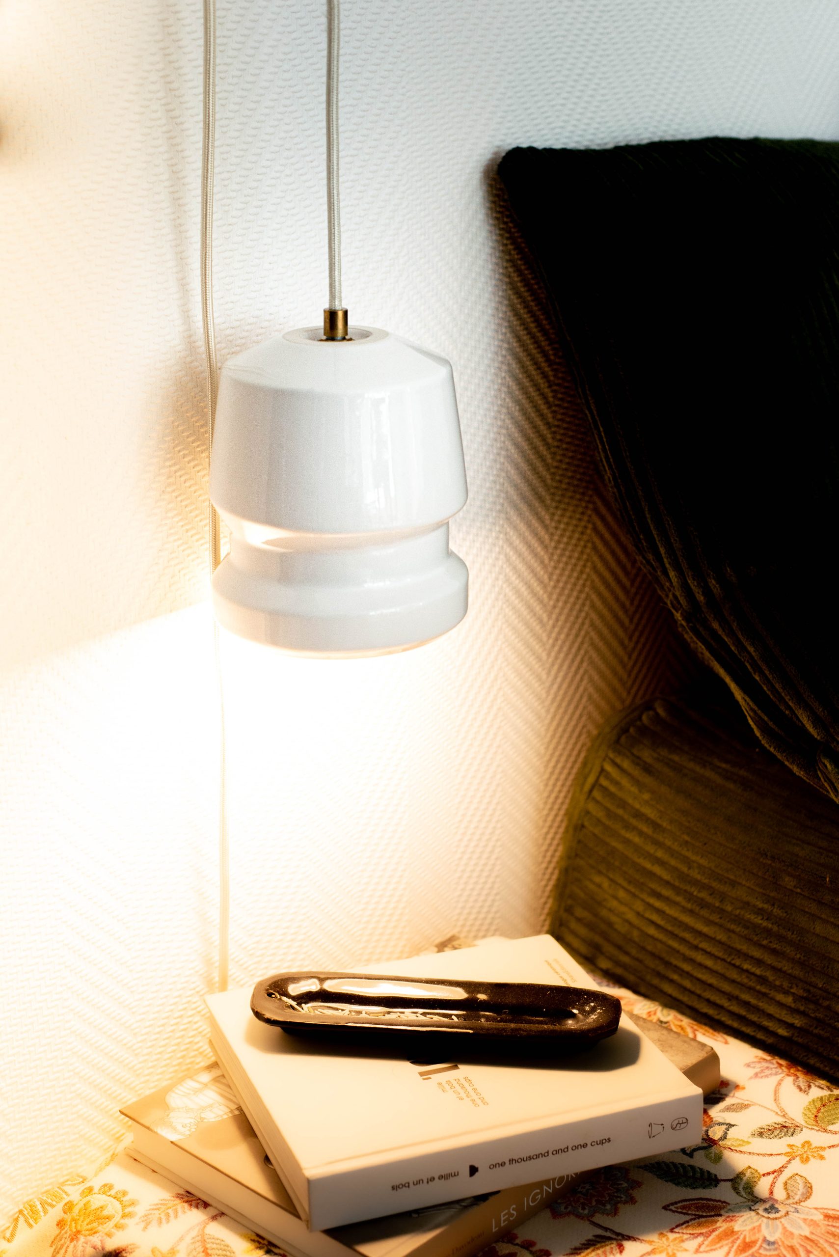 Temple pendant lamp installed in an interior