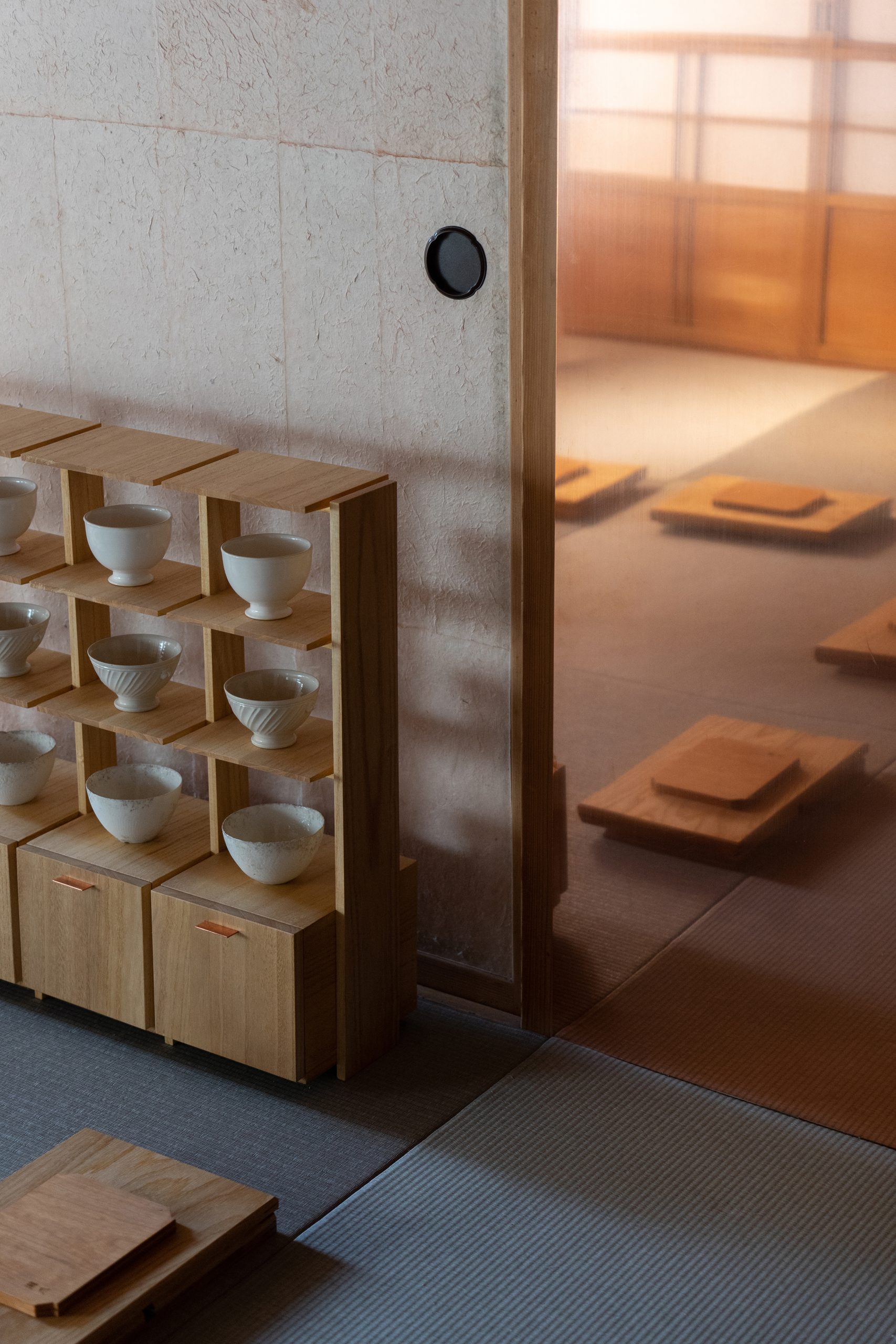 Tea preparation area at TAKIZME Tea Salon