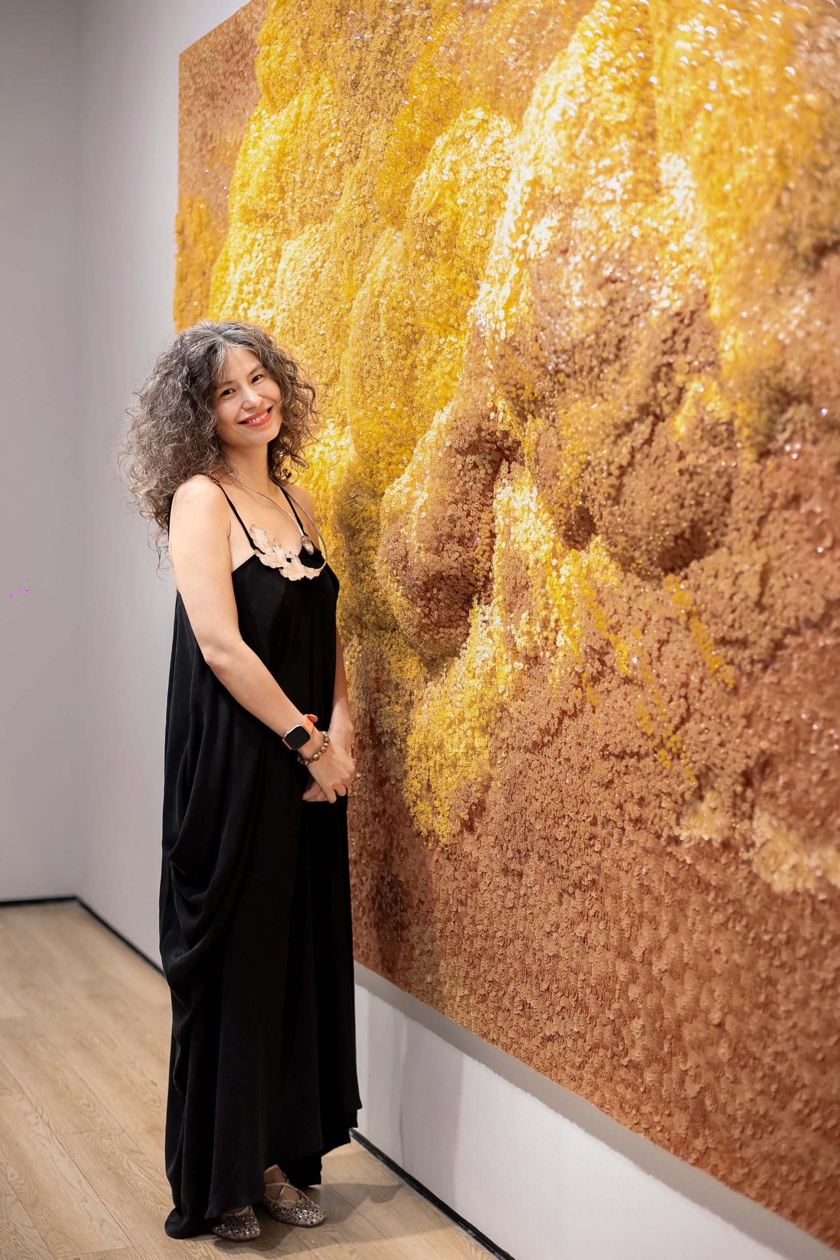 Installation view of Tia-Thuy Nguyen's Fields of Resonance at Almine Rech Shanghai