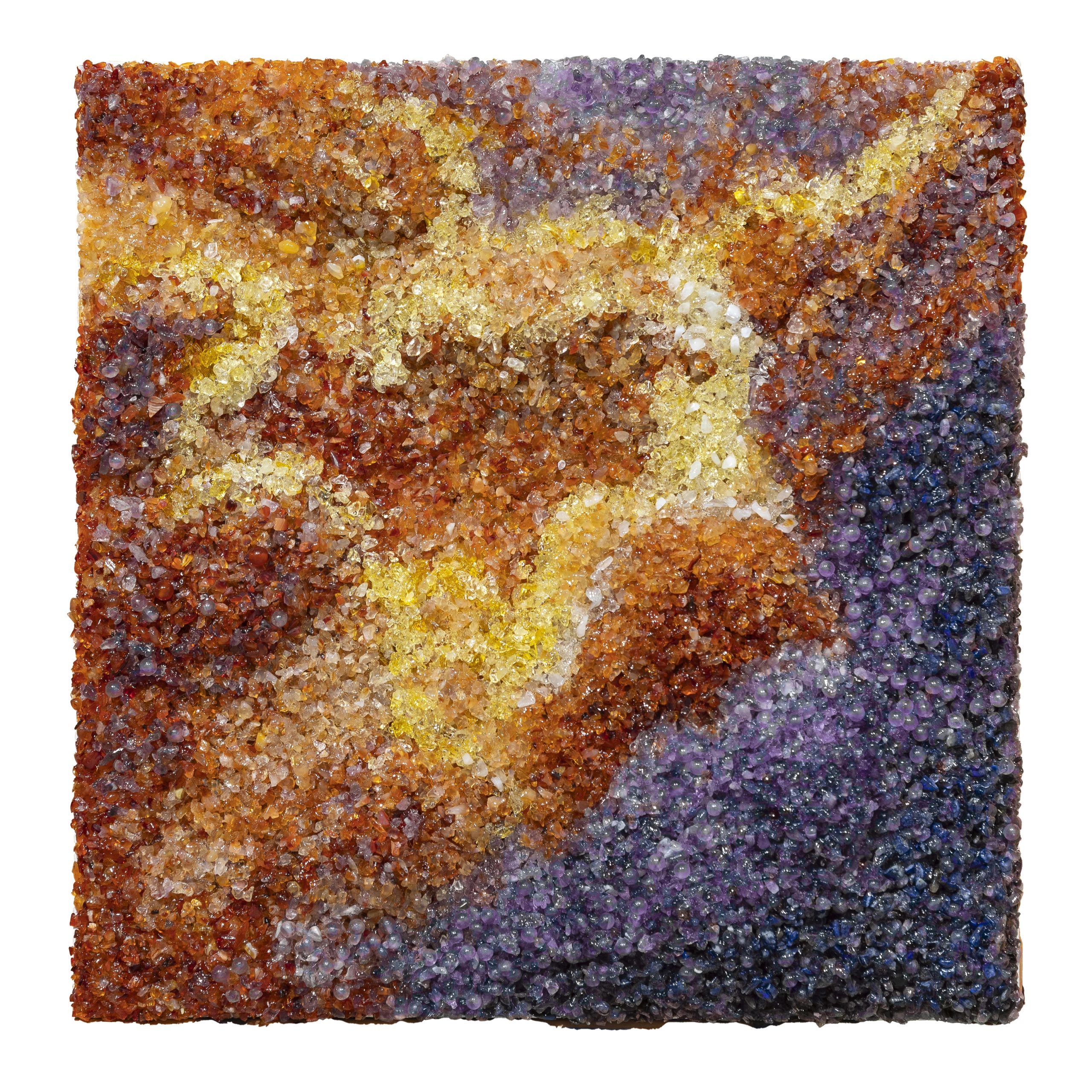Another Day of Sun, 2026, quartz, cullet and beads by Tia-Thuy Nguyen