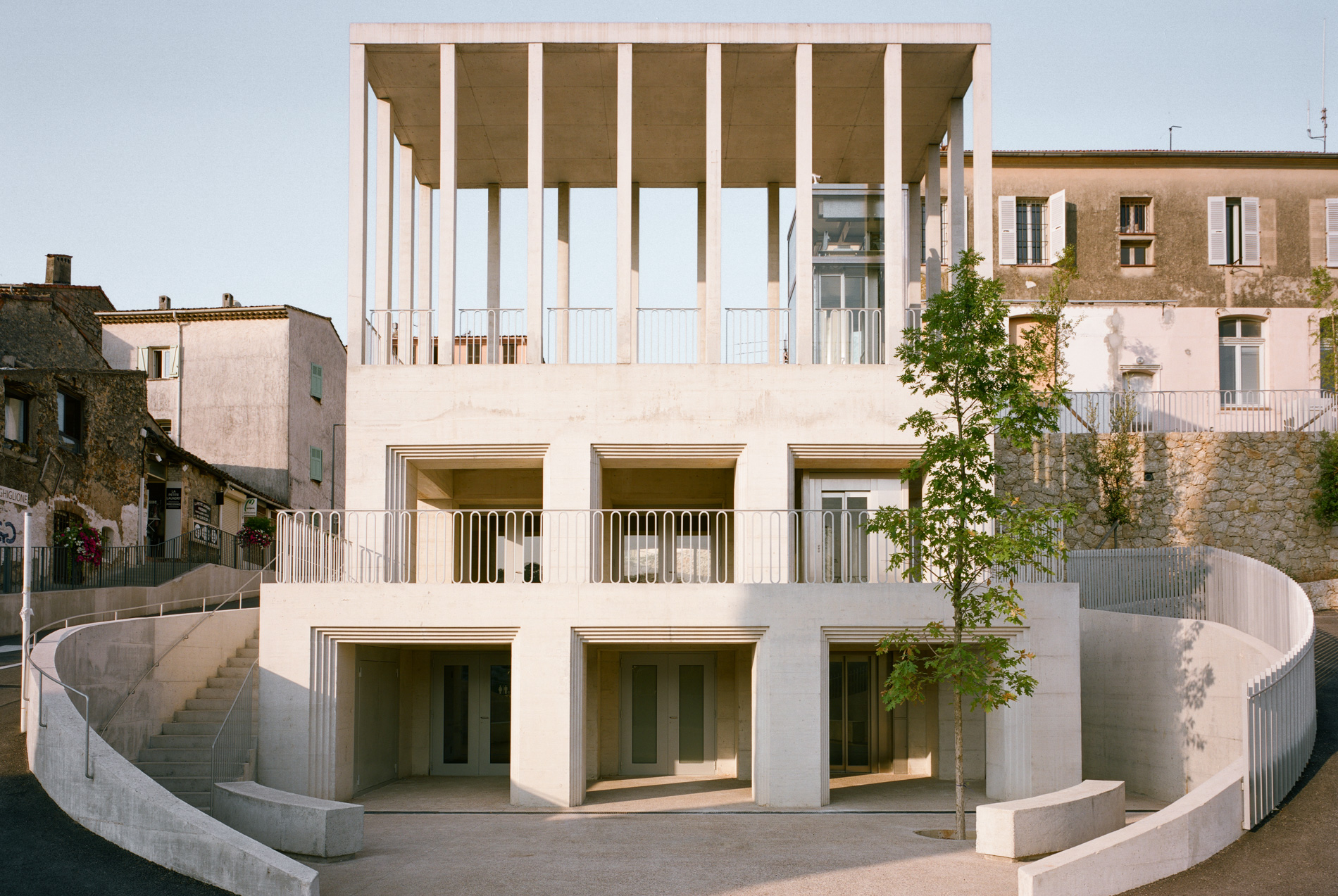 Biot Municipal Building Extension by Atelier EGR in Biot, France. Photo by Giaime Meloni.