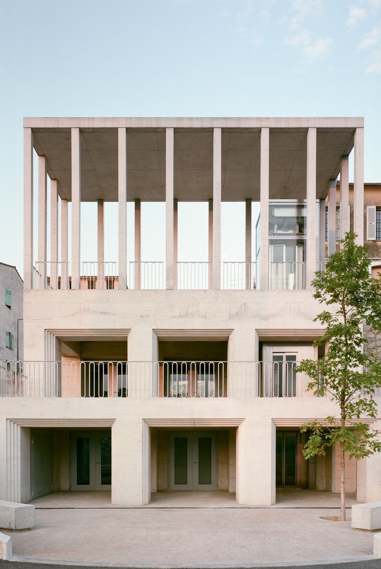 Biot Municipal Building Extension by Atelier EGR in Biot, France. Photo by Giaime Meloni.