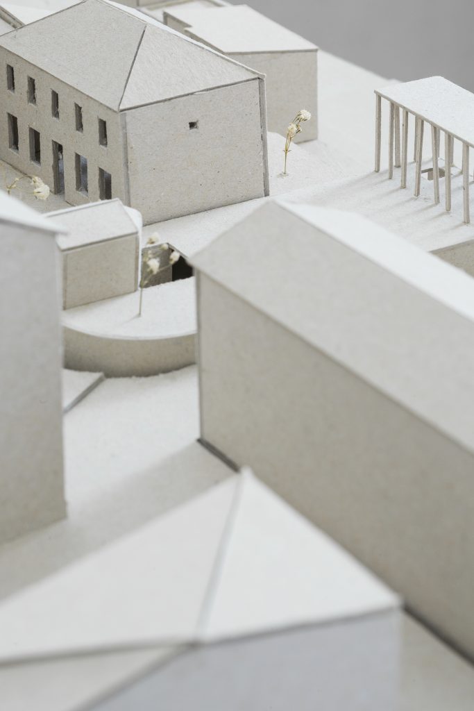 Architectural model of the Biot Municipal Building Extension by Atelier EGR. Photo by Giaime Meloni.