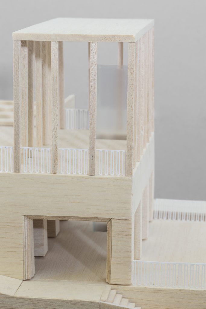 Architectural model of the Biot Municipal Building Extension by Atelier EGR. Photo by Giaime Meloni.
