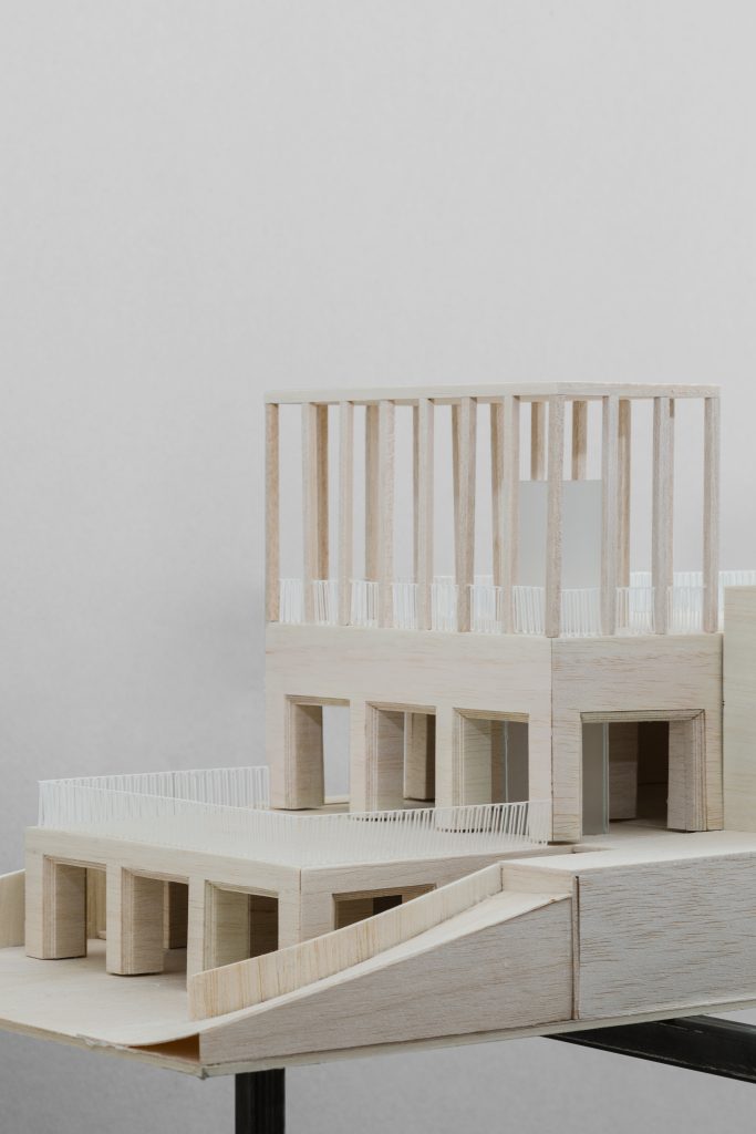 Architectural model of the Biot Municipal Building Extension by Atelier EGR. Photo by Giaime Meloni.
