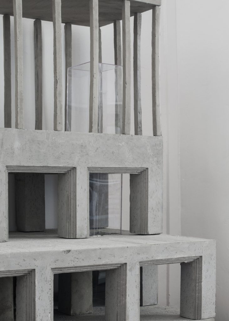 Architectural model of the Biot Municipal Building Extension by Atelier EGR. Photo by Giaime Meloni.