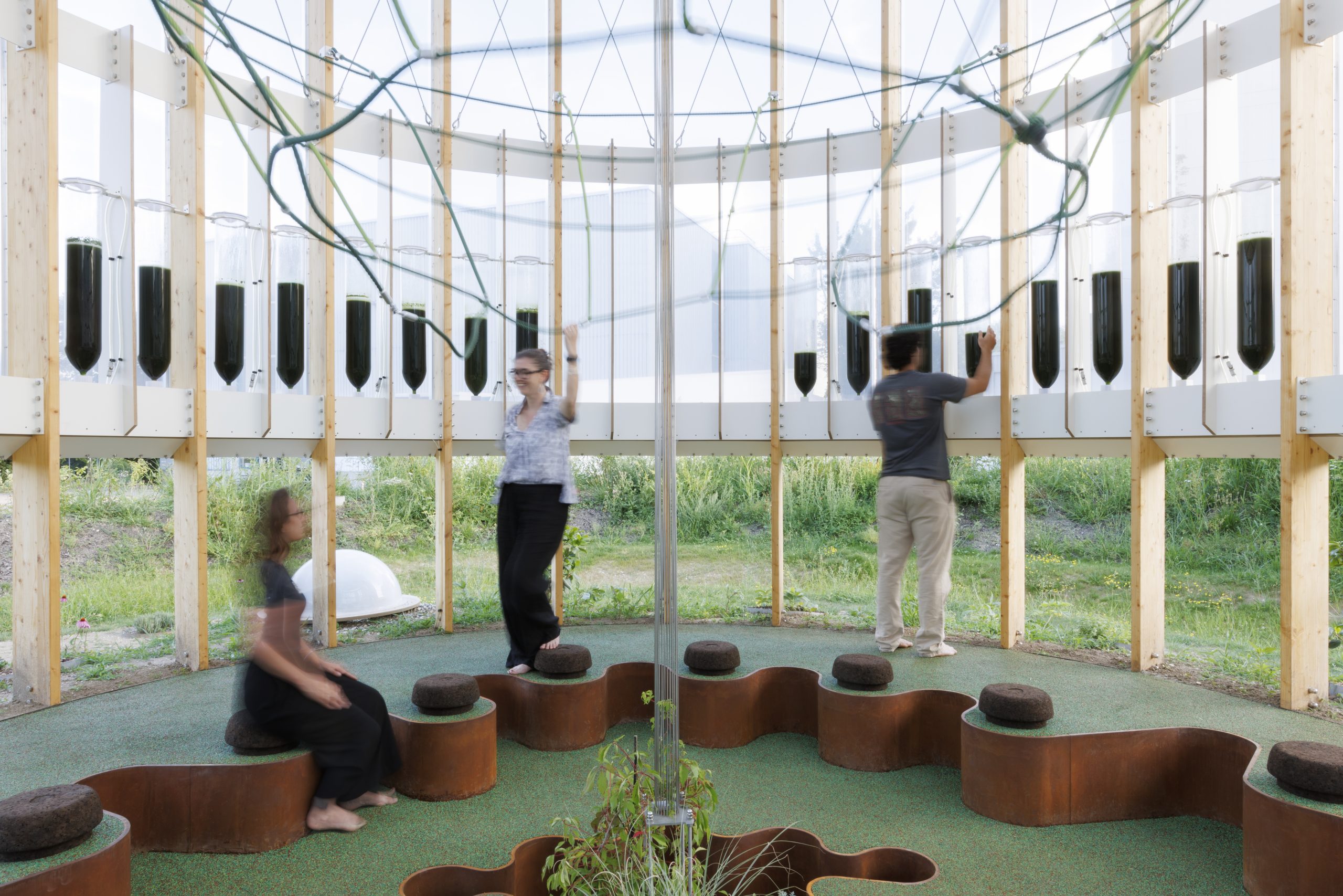 Interior of AirBubble restorative space. Photo by Pepe Fotografia.