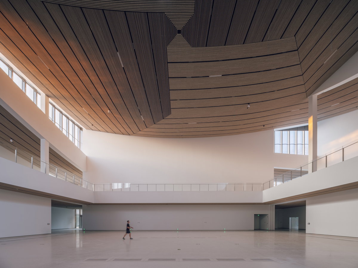 Contemporary art installation inside Suzhou MoCA