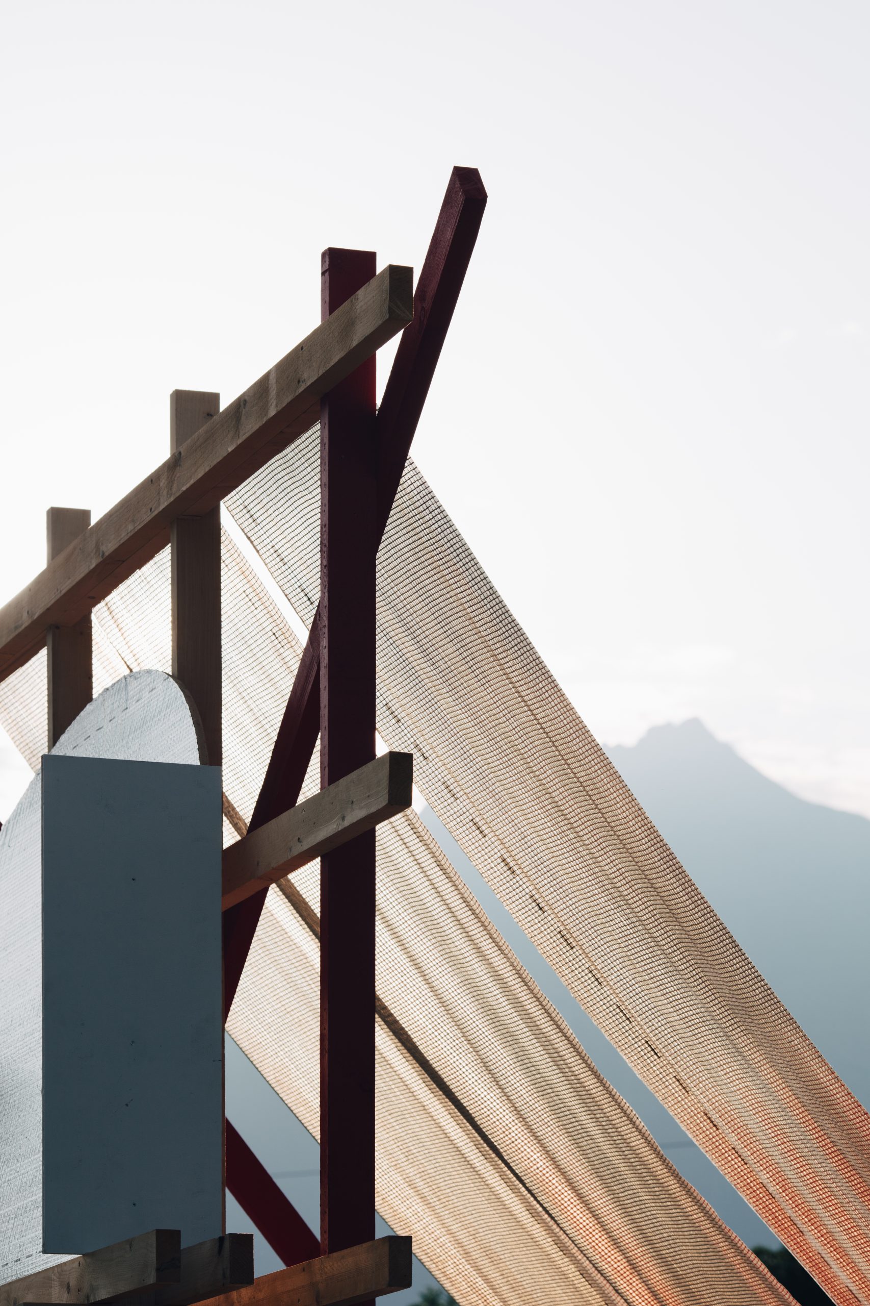 Gabonsa Pavilion as a temporary timber landmark