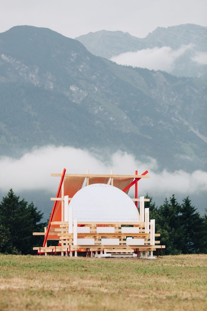 Gabonsa Pavilion in Innsbruck, temporary timber structure, view 7