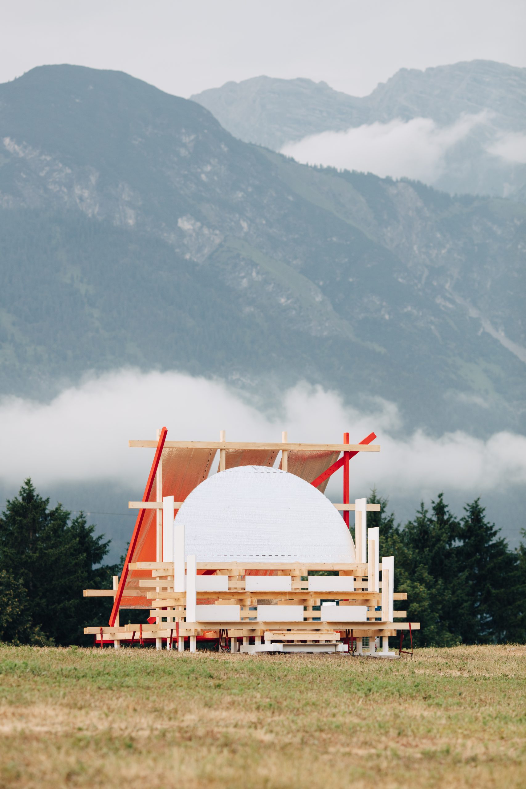 Gabonsa Pavilion in Innsbruck, temporary timber structure, view 7