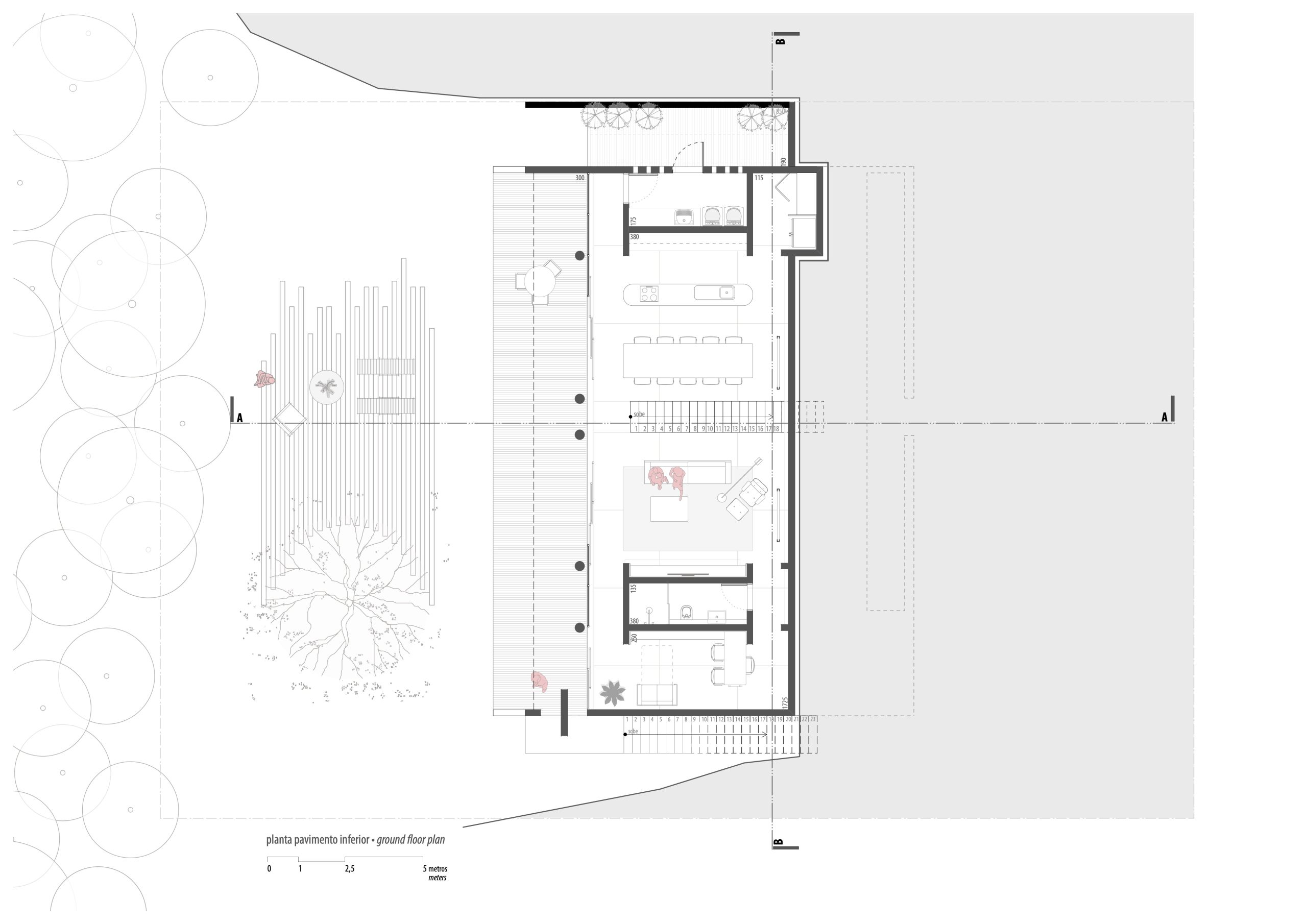 Casa Lucy in the Sky with Diamonds architectural drawing by YVA Arquitetura