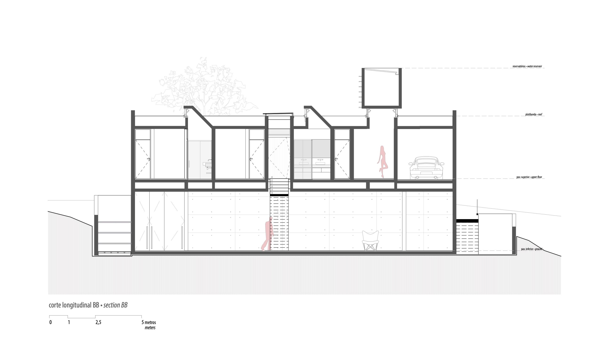 Casa Lucy in the Sky with Diamonds architectural drawing by YVA Arquitetura