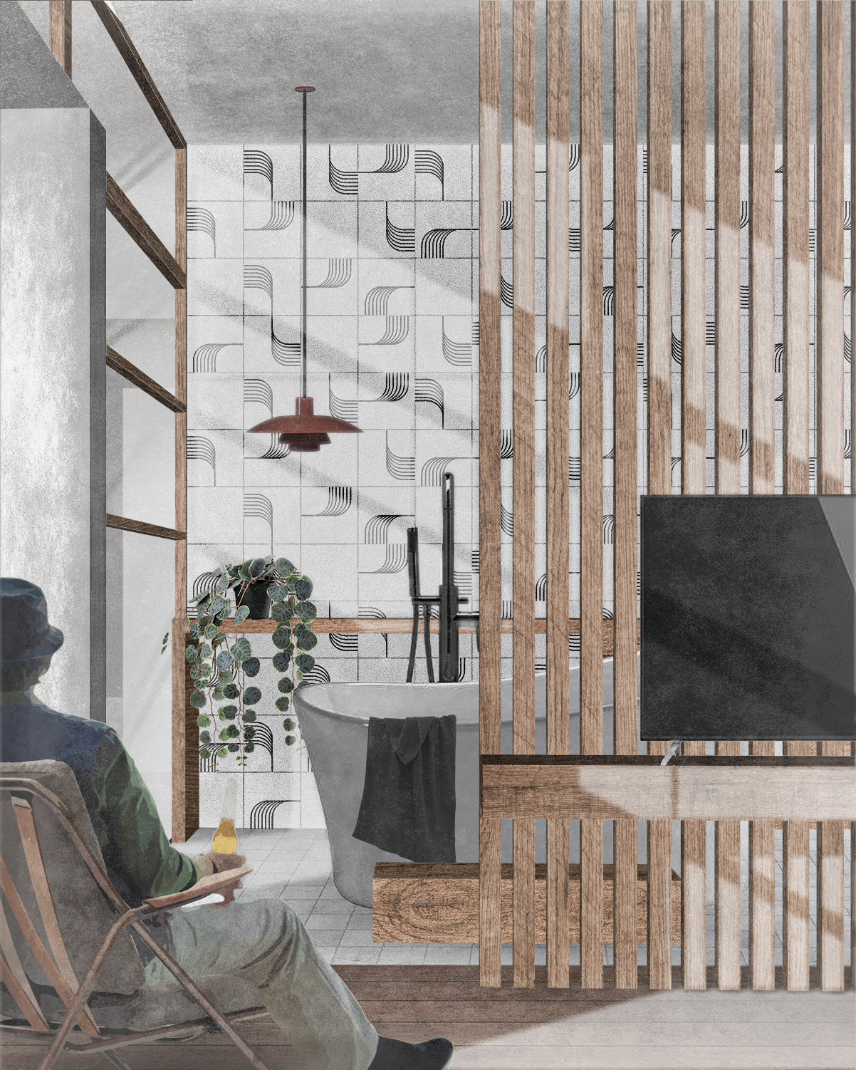 Casa Lucy in the Sky with Diamonds architectural drawing by YVA Arquitetura