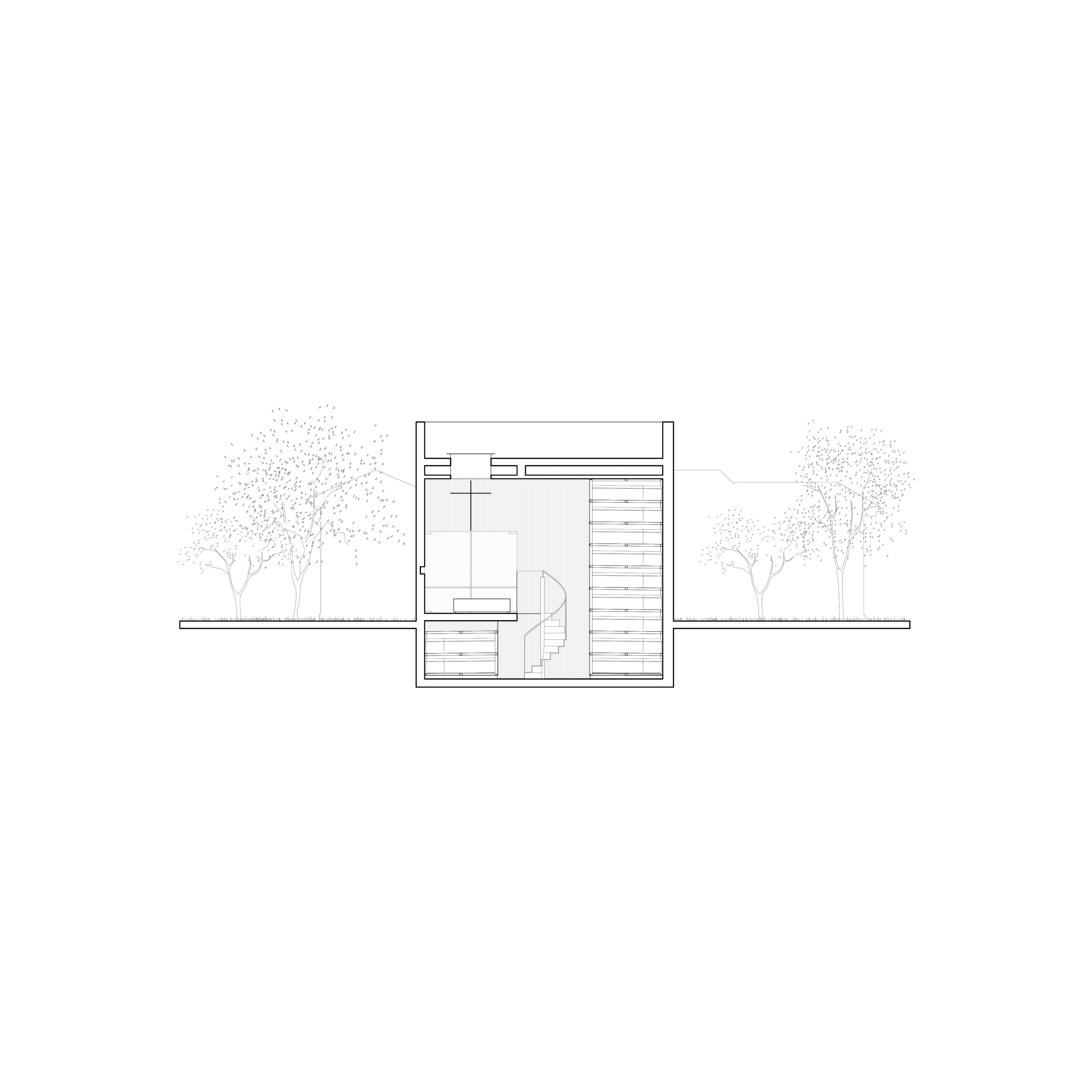 San Jeronimo Chapel architectural drawing by Esteras Perrote