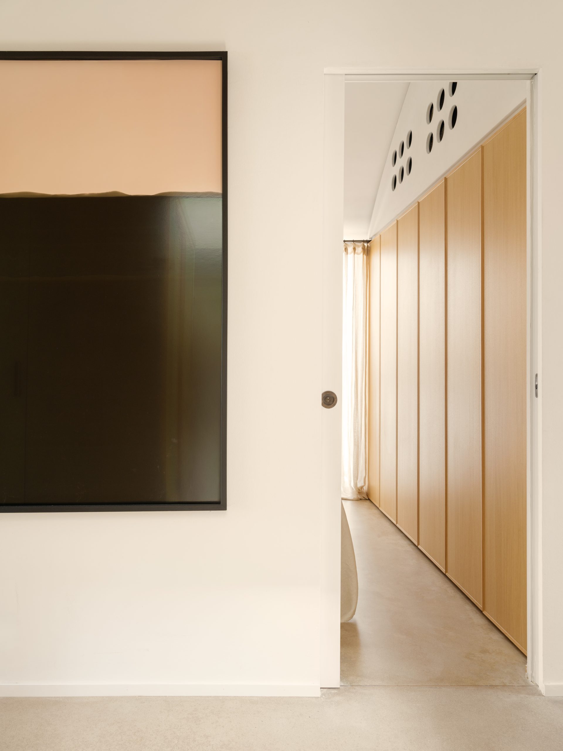 View from the corridor towards the living area
