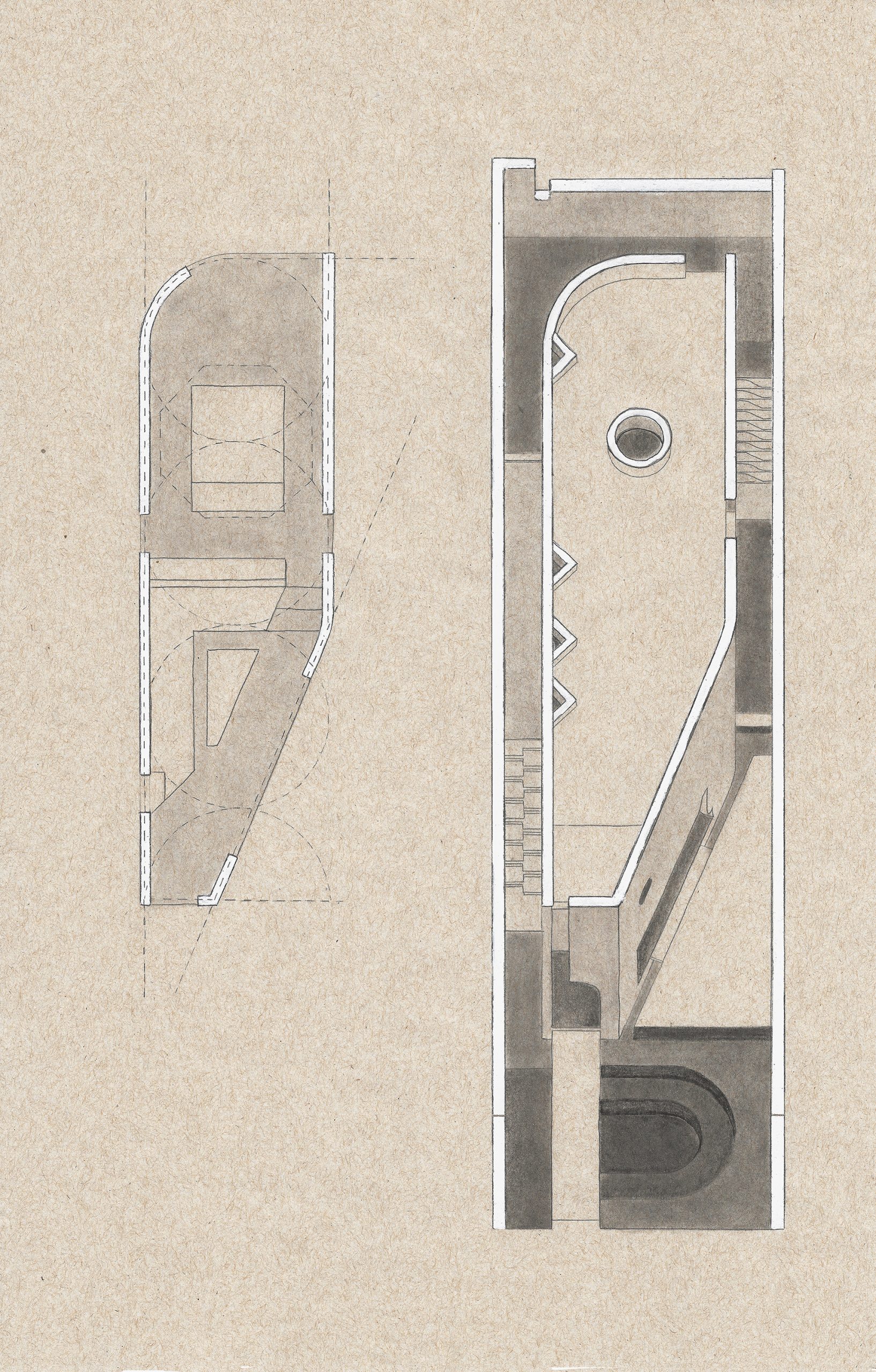 Axonometric plan drawing of Casa Ínsula