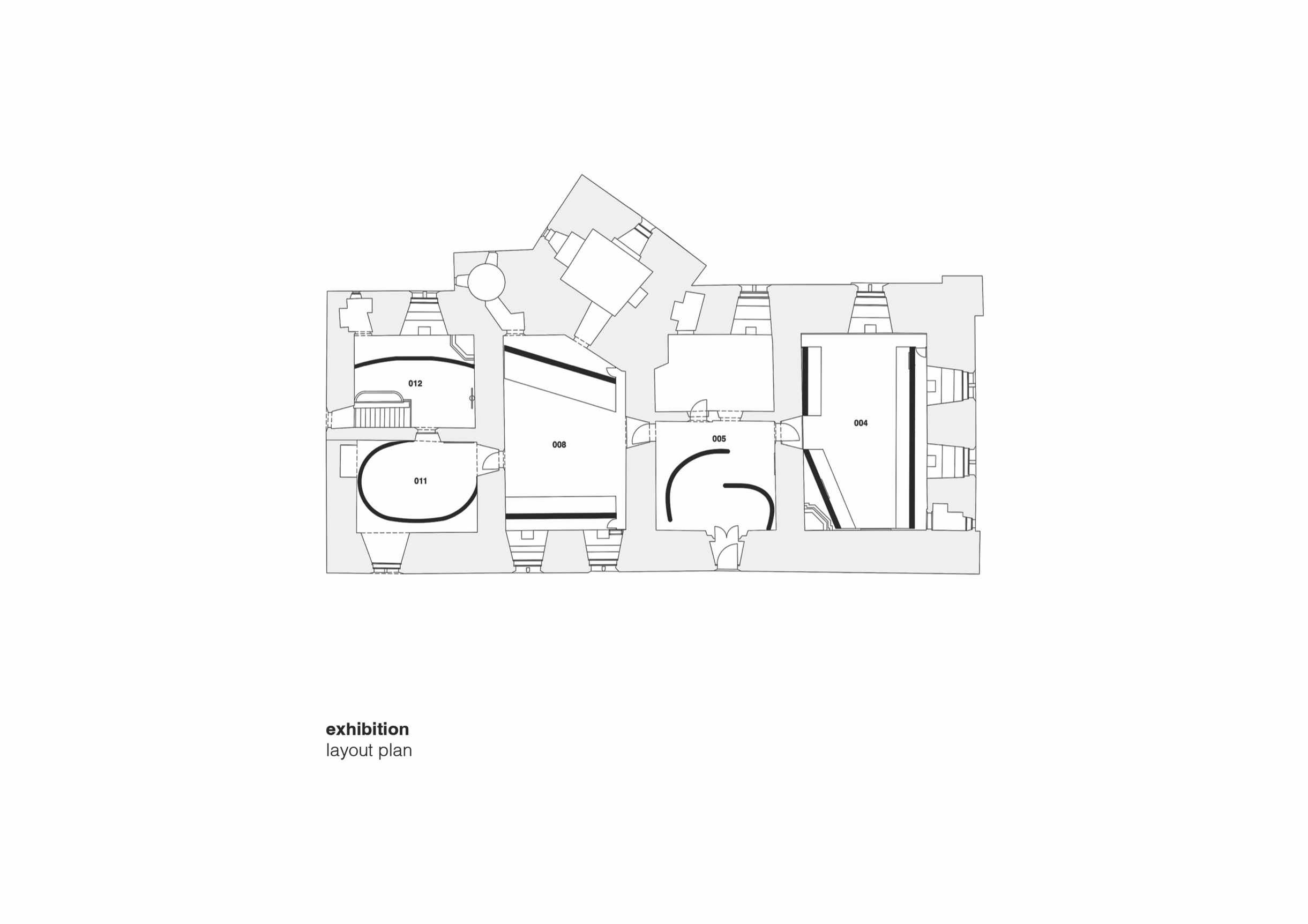 Plan of the Lanckoroński Collection exhibition at Wawel Castle