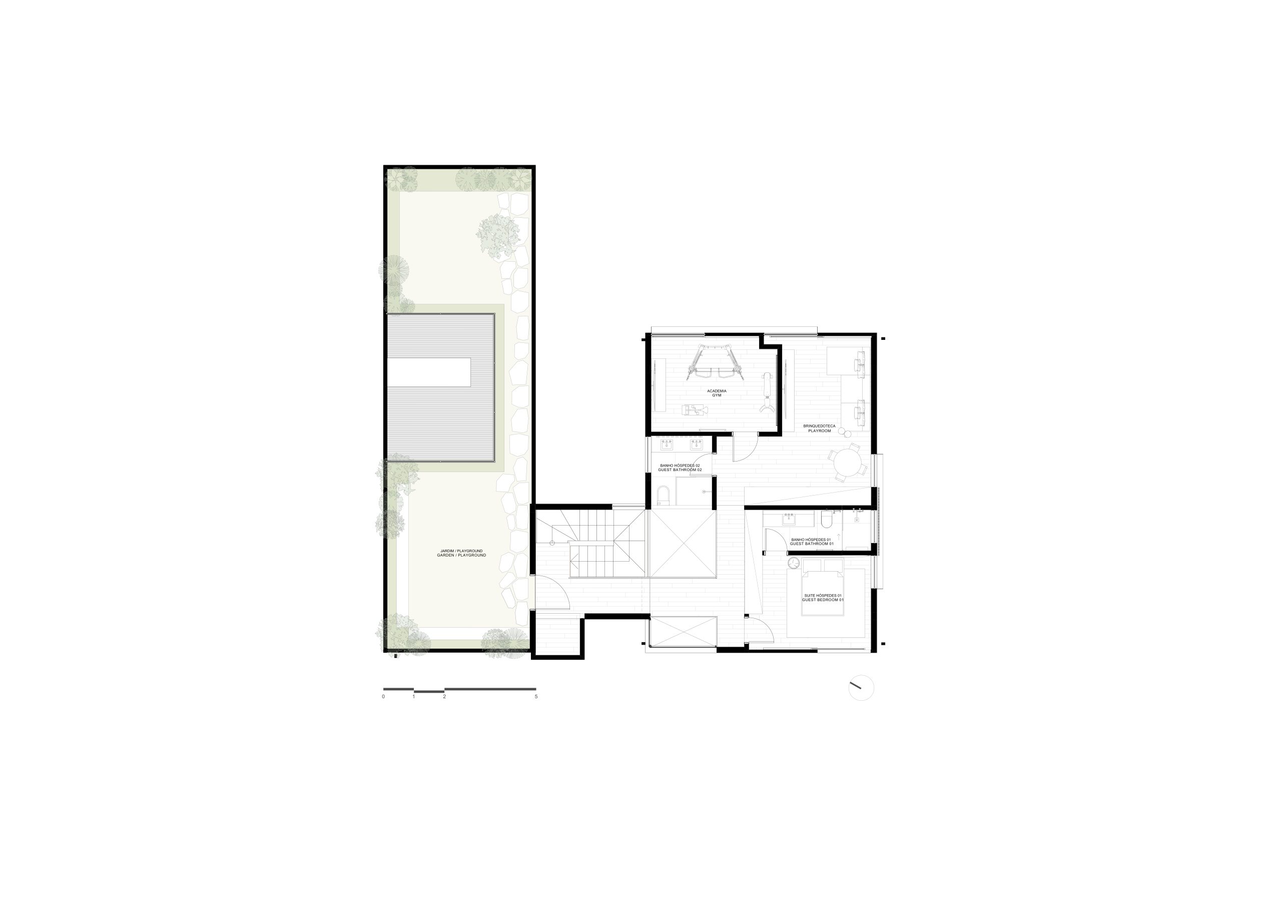 Second-floor plan of MAS House