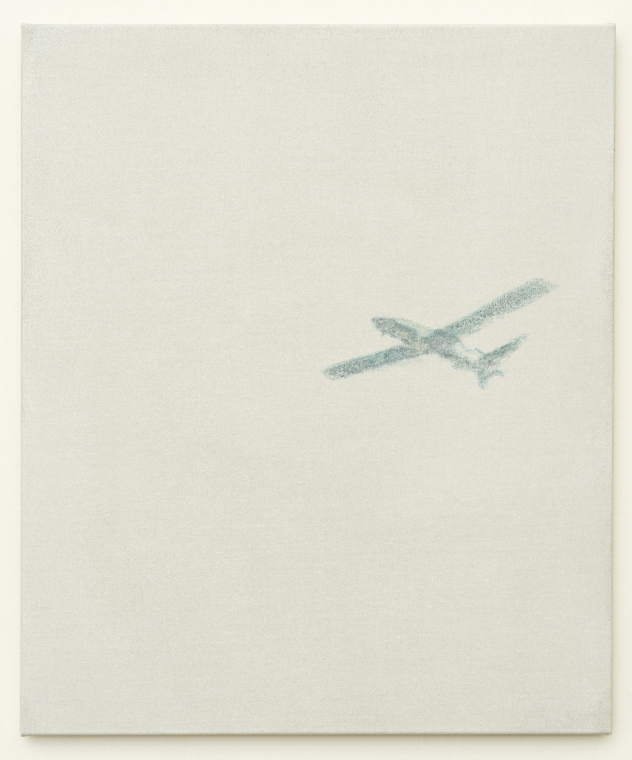 A faint drone silhouette in Rachel Howard's Reaper (Drone 3) painting