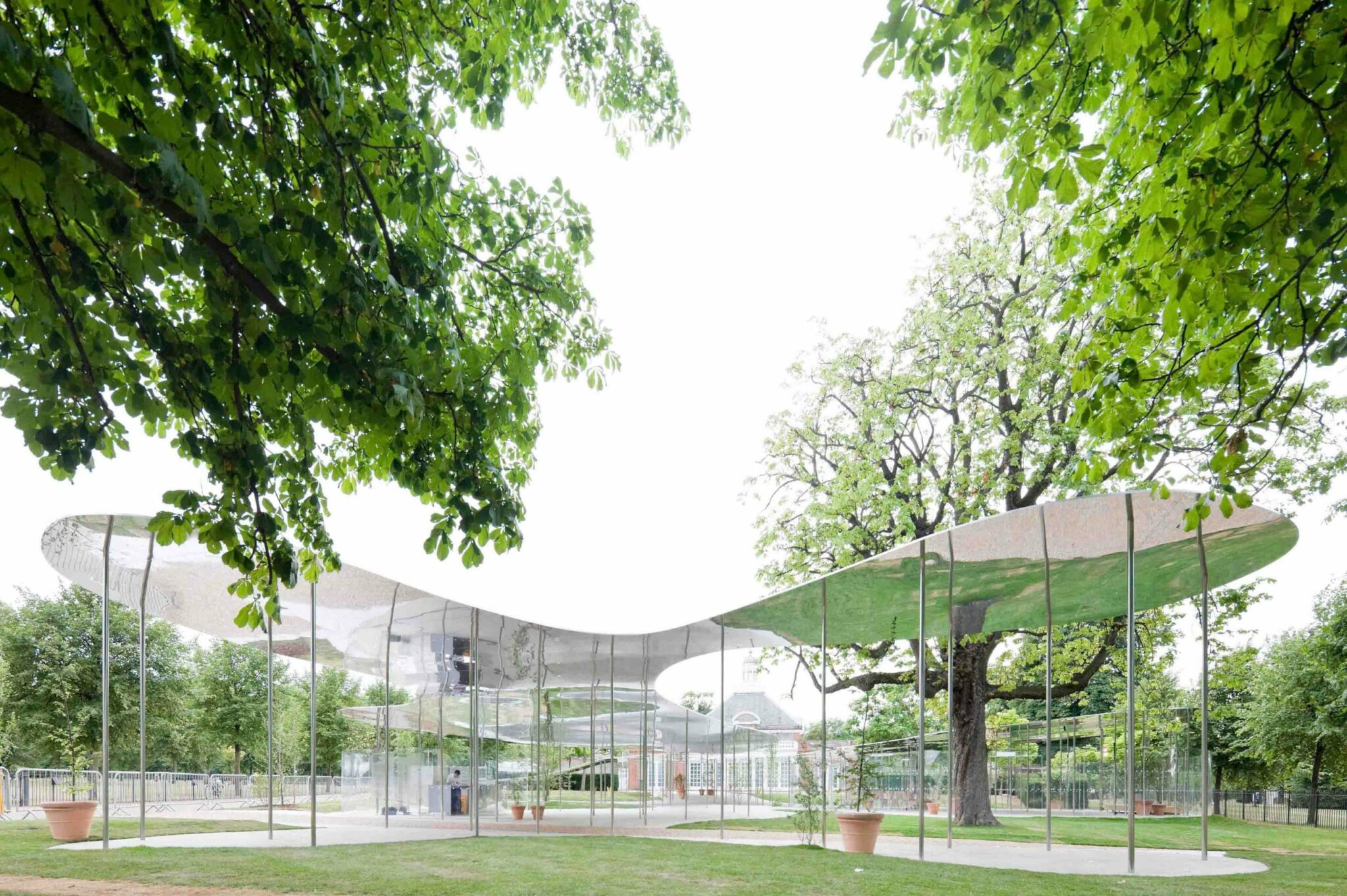 The Serpentine Pavilion 2009 by Kazuyo Sejima and Ryue Nishizawa of SANAA, photographed by Iwan Baan.