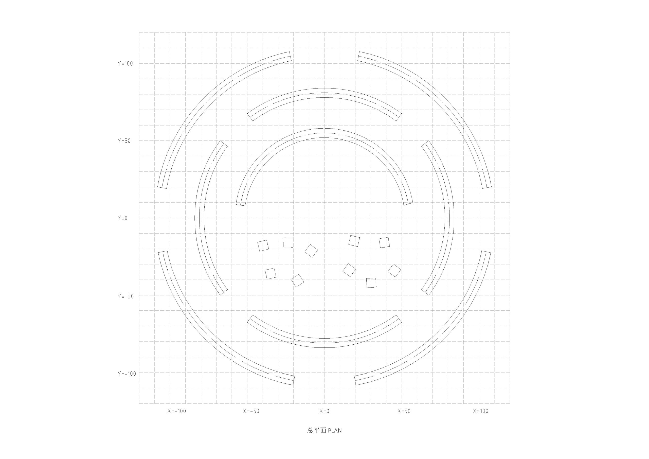 Plan drawing of Echo of the Ruins open-air sound museum
