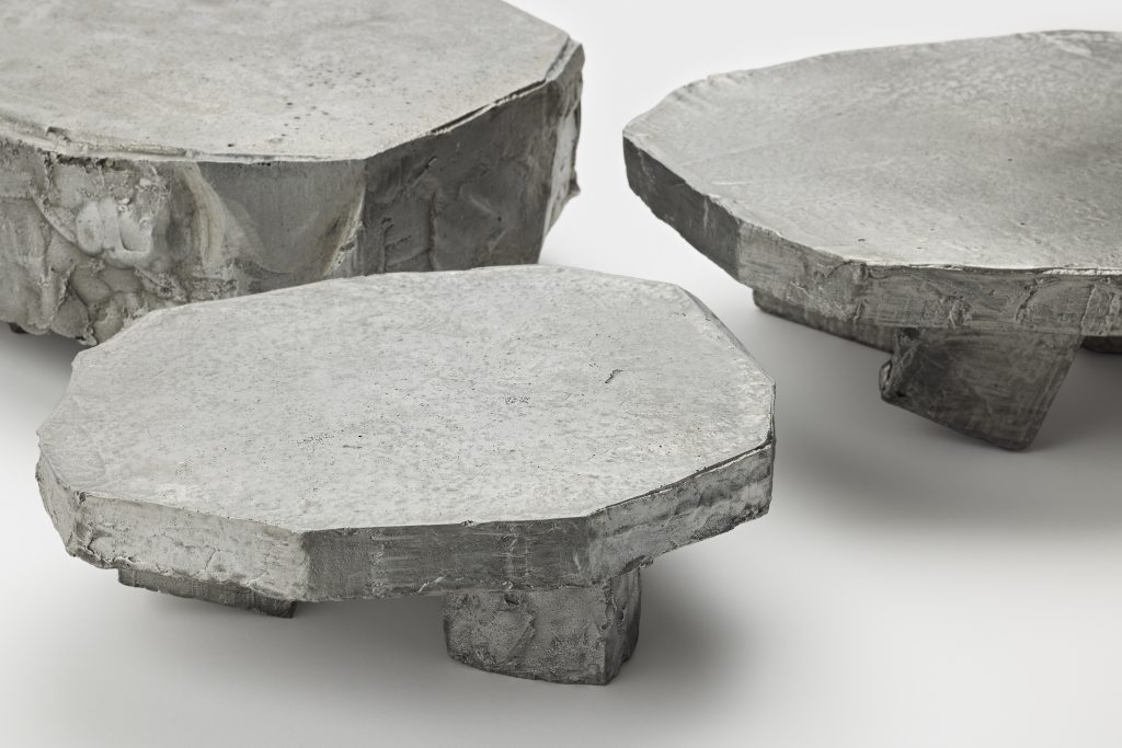 Cast aluminium sculpture from Eunkyung Lee’s Lying on the floor series