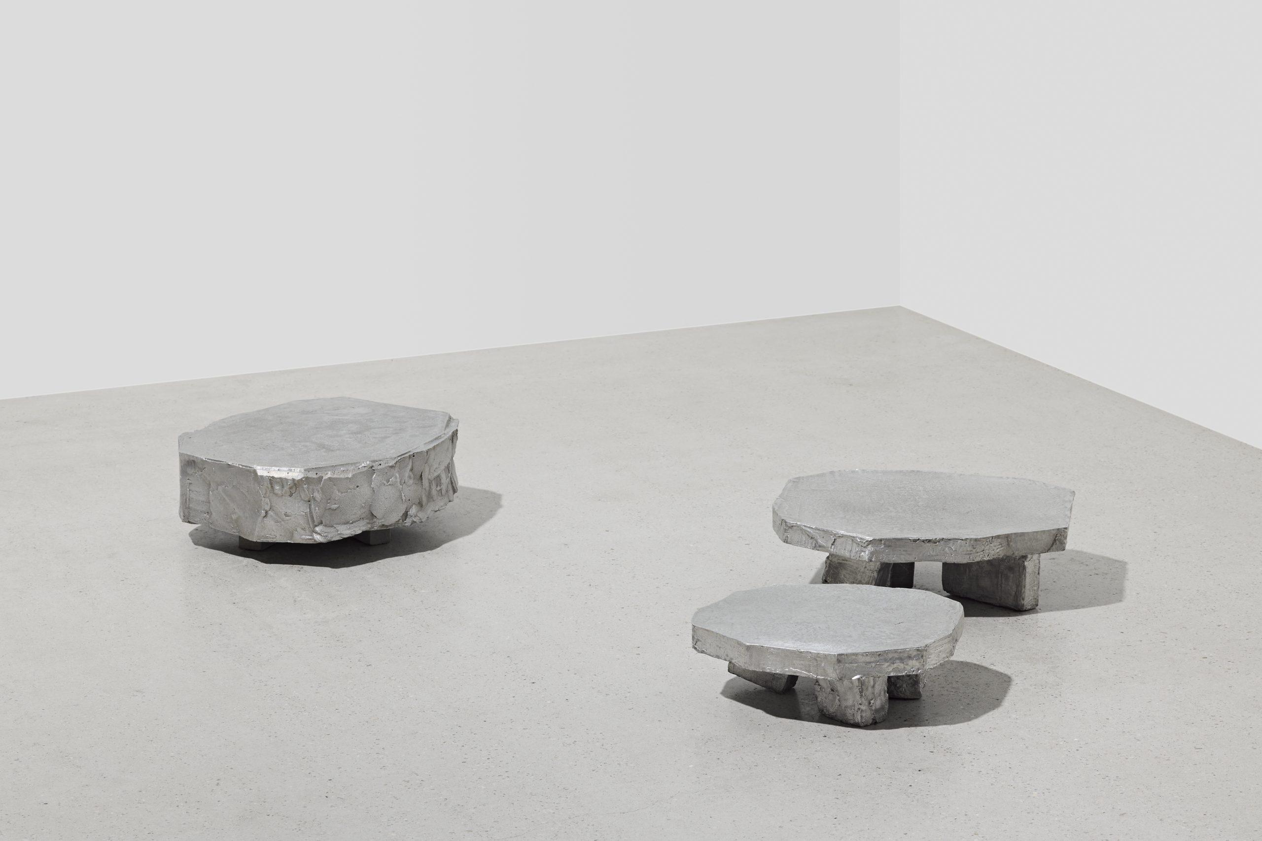 Cast aluminium sculpture from Eunkyung Lee’s Lying on the floor series