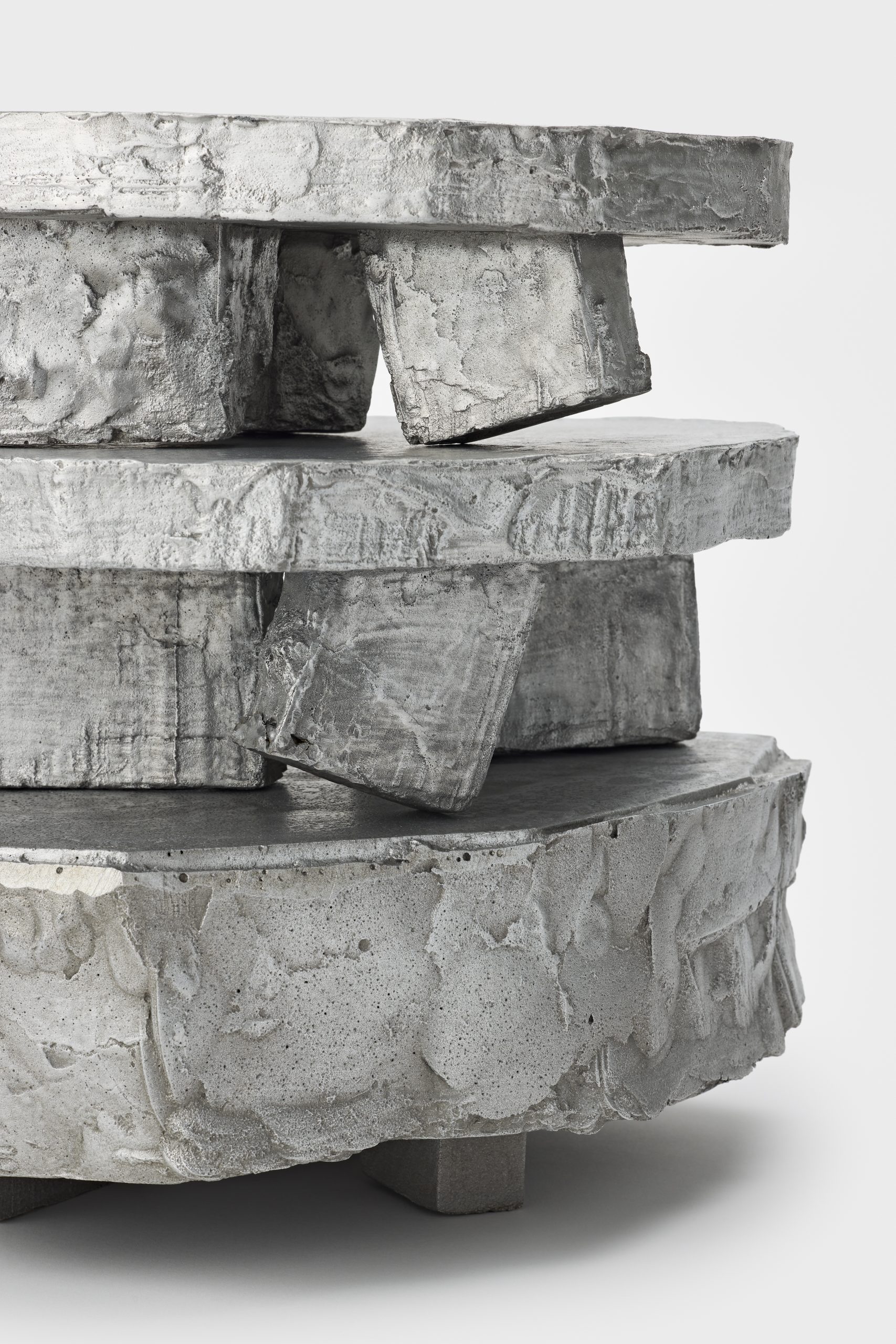 Cast aluminium sculpture from Eunkyung Lee’s Lying on the floor series