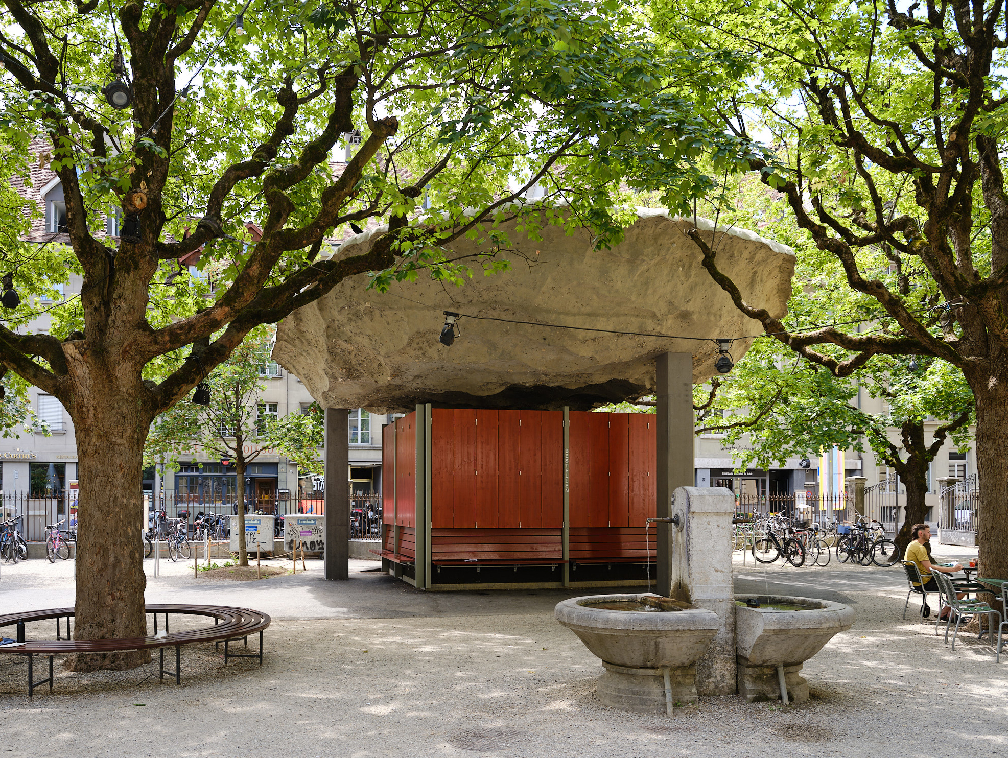 A sculptural concrete canopy gives PROGR’s courtyard a new public heart