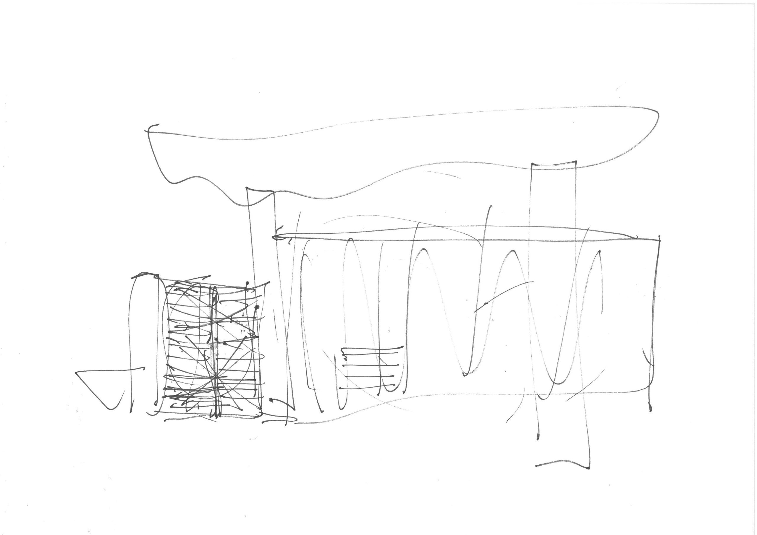 Skizze Pavillon snk