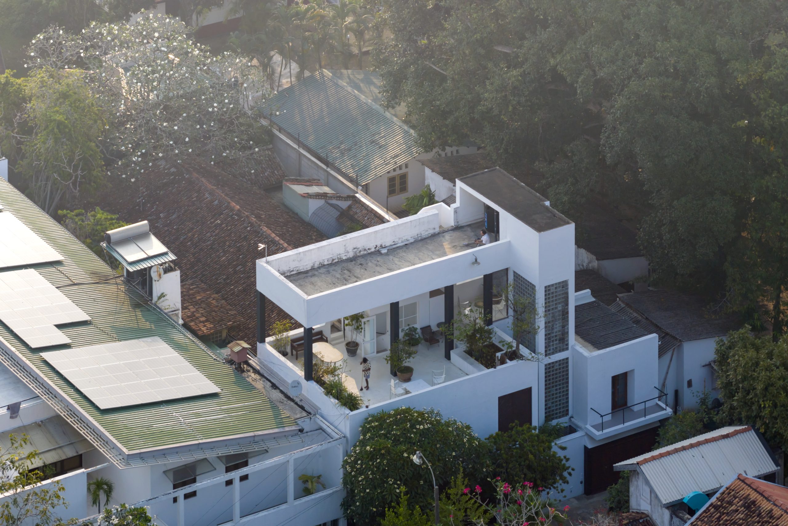 Aerial view of Number 11, Geoffrey Bawa’s house in Colombo