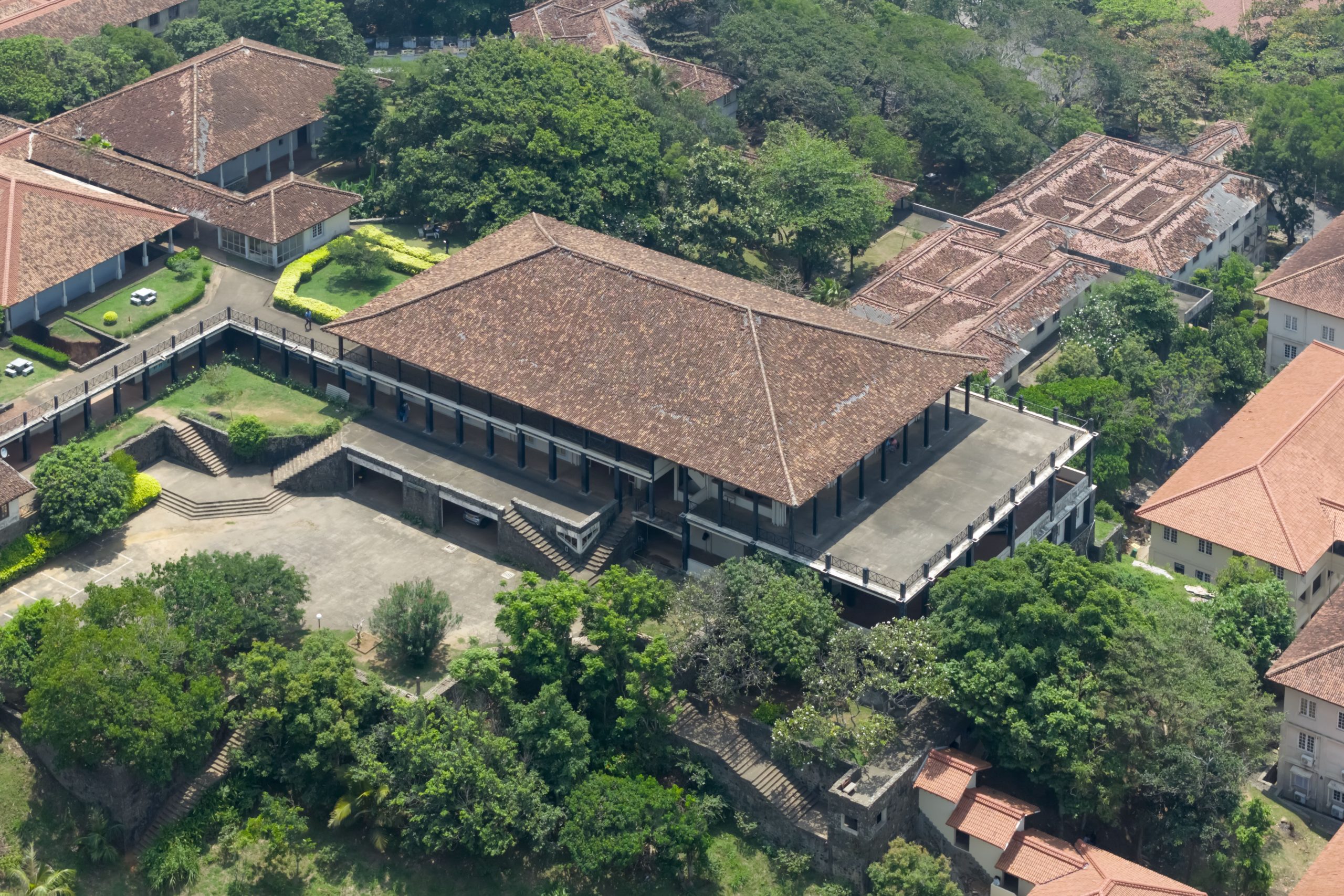 Aerial view of the University of Ruhuna in Matara, Sri Lanka