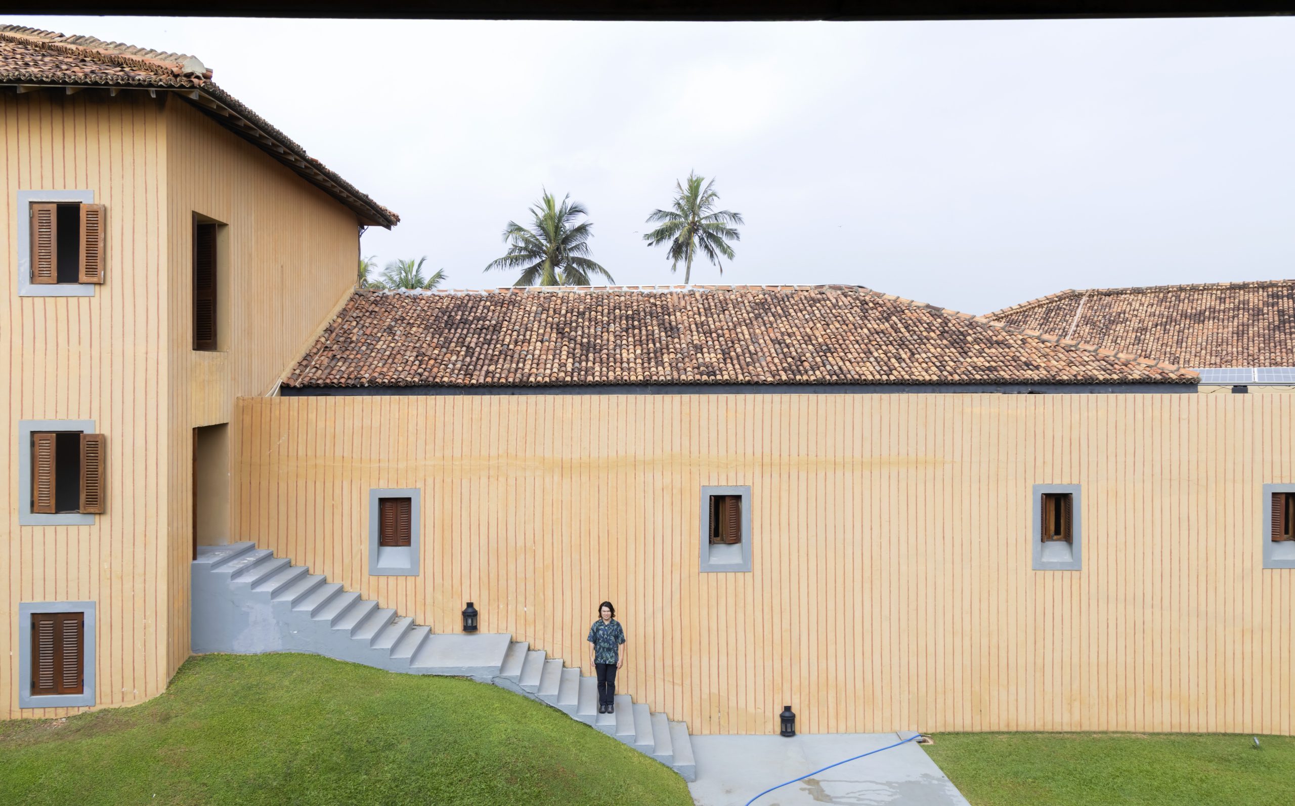 Courtyard at the Lighthouse Hotel in Dadella, Sri Lanka
