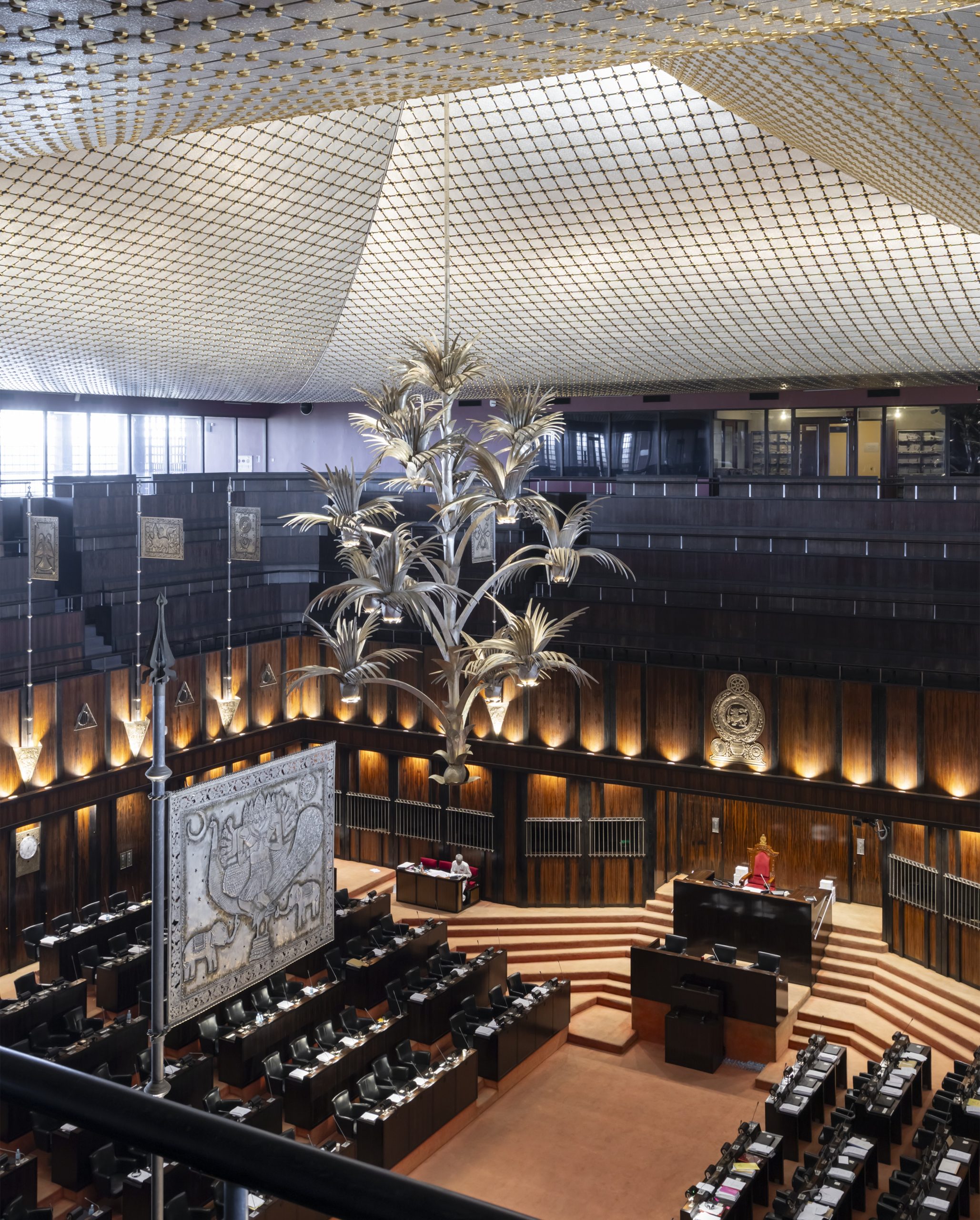 Chamber interior at the New Sri Lankan Parliament in Kotte