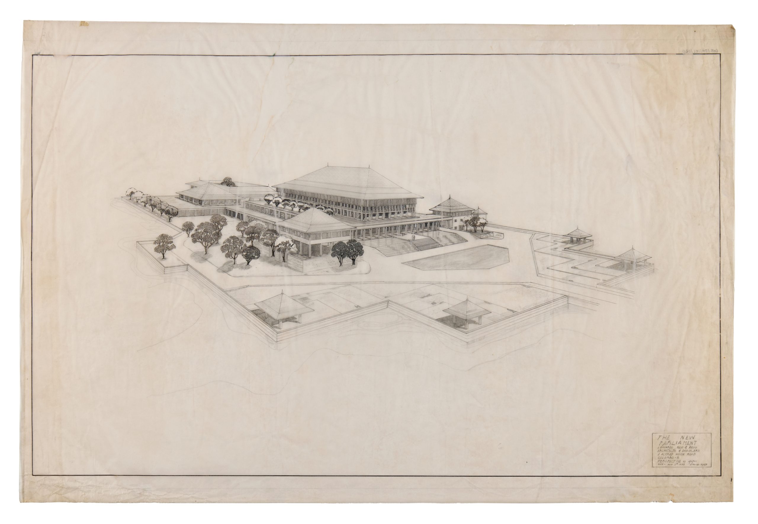 Perspective drawing for the New Sri Lankan Parliament