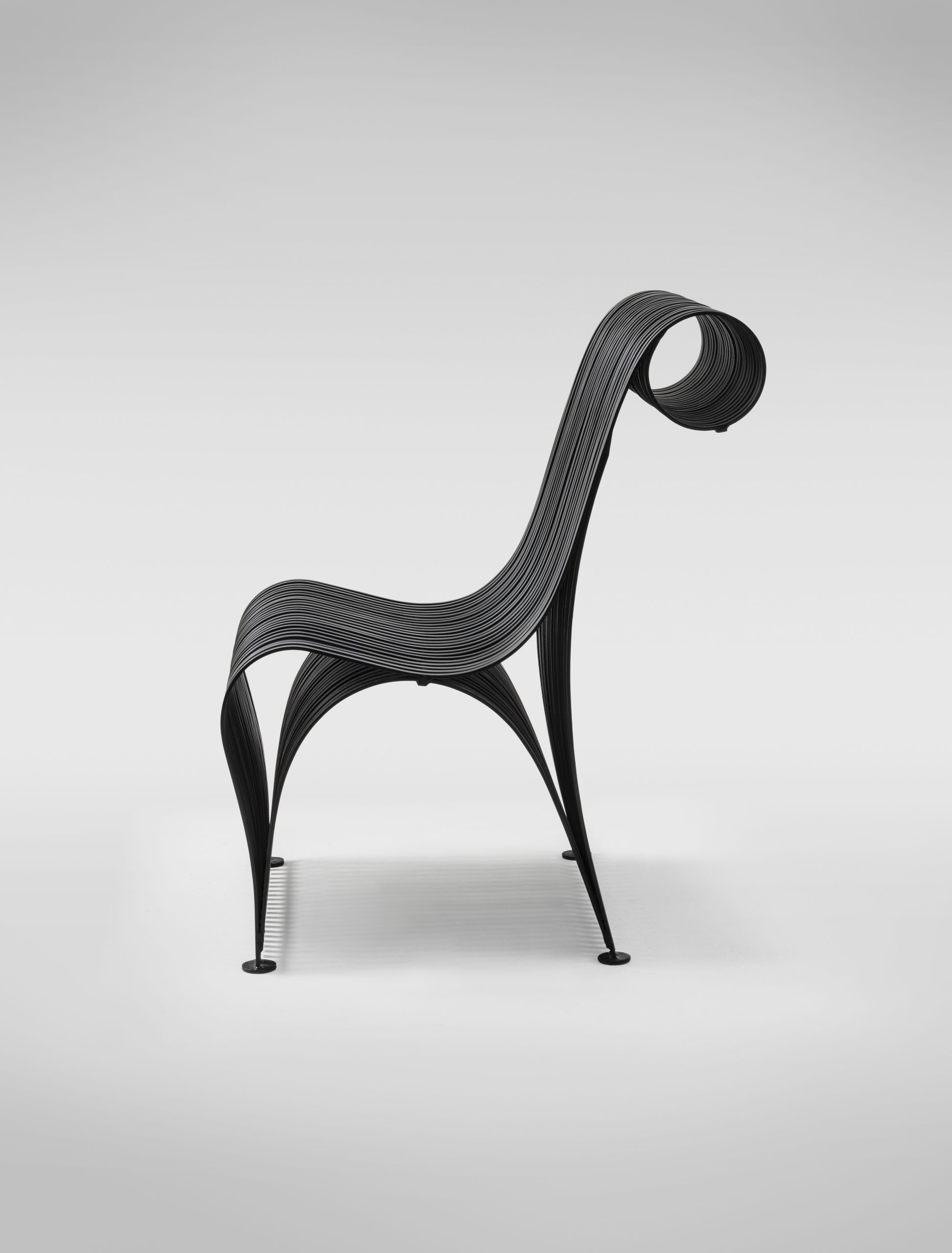 Kandalama Lounge Chair in black epoxy-coated wrought iron