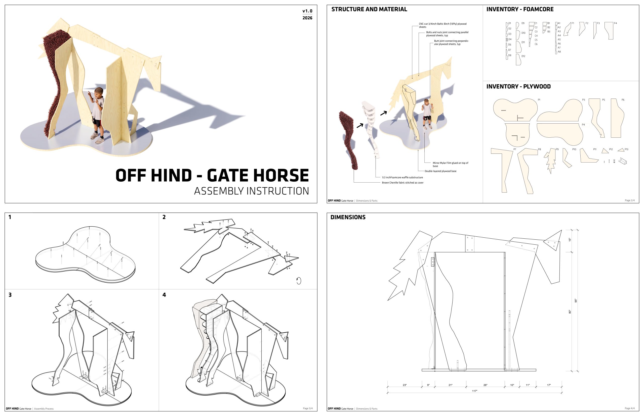 Gate Horse Assembly Instruction — The Flatland Horse