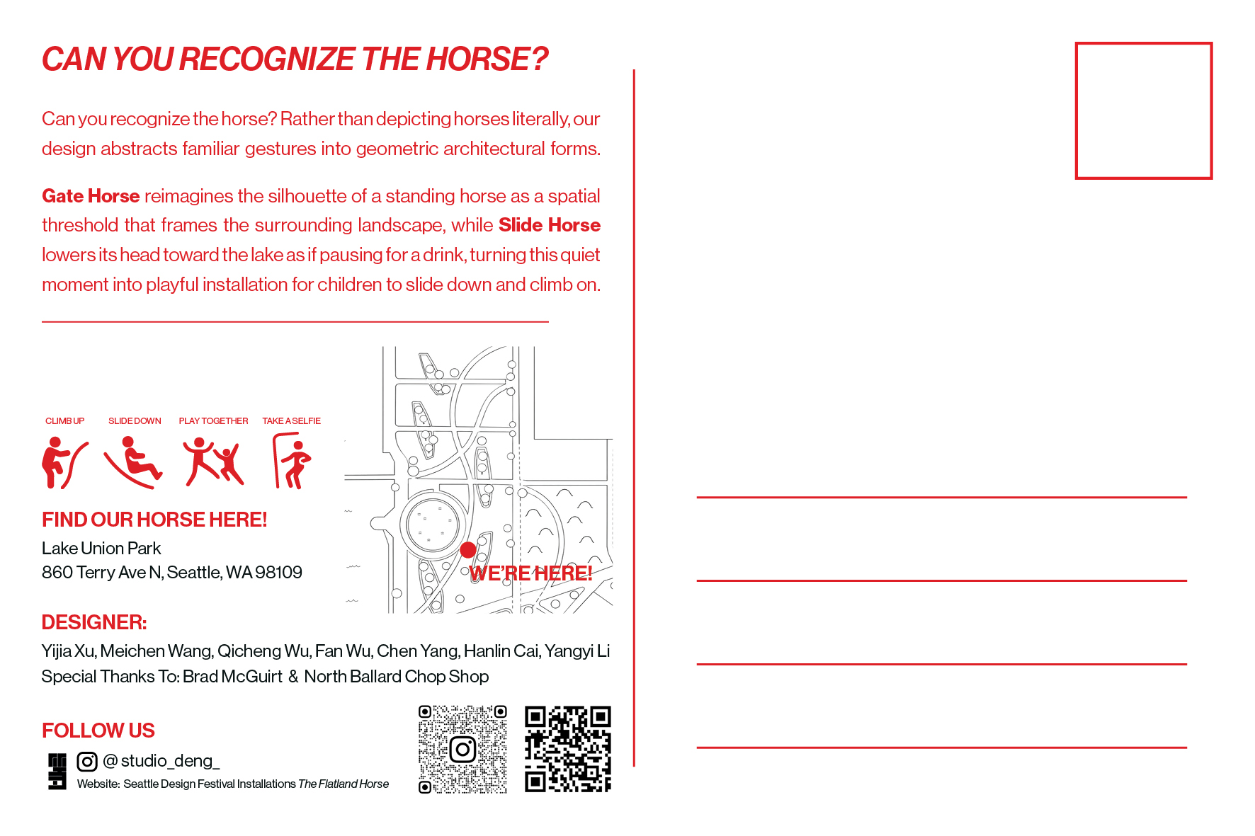 Postcard 1-2 — The Flatland Horse