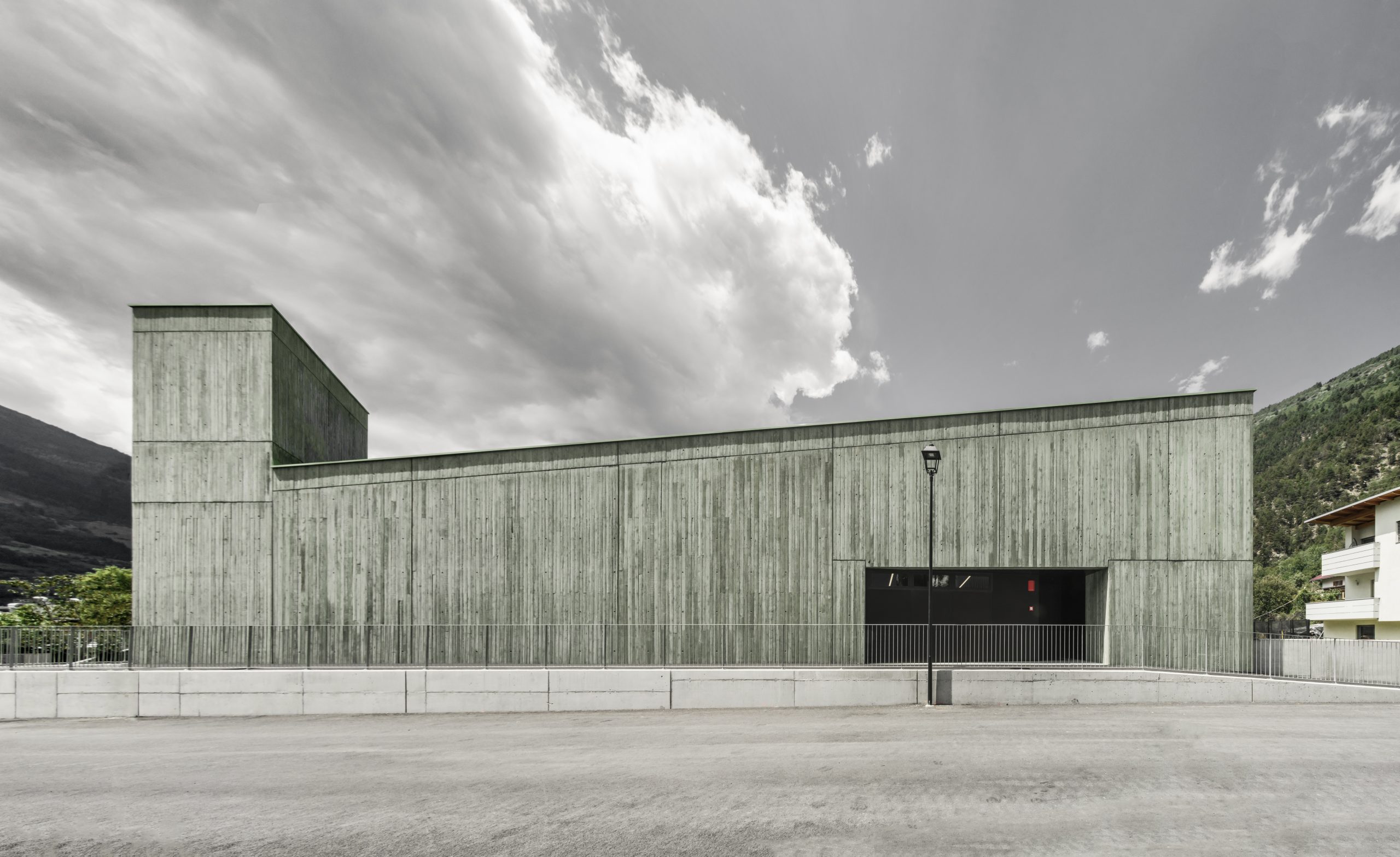 Civil Protection Centre Eyrs/Oris by Roland Baldi Architects, photograph by Oskar Da Riz