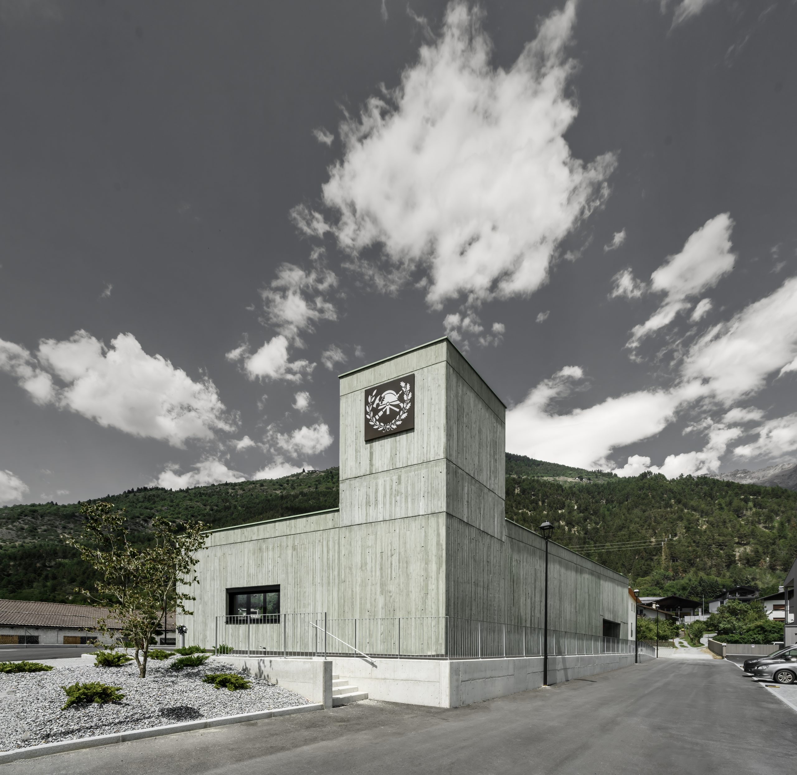 Civil Protection Centre Eyrs/Oris by Roland Baldi Architects, photograph by Oskar Da Riz