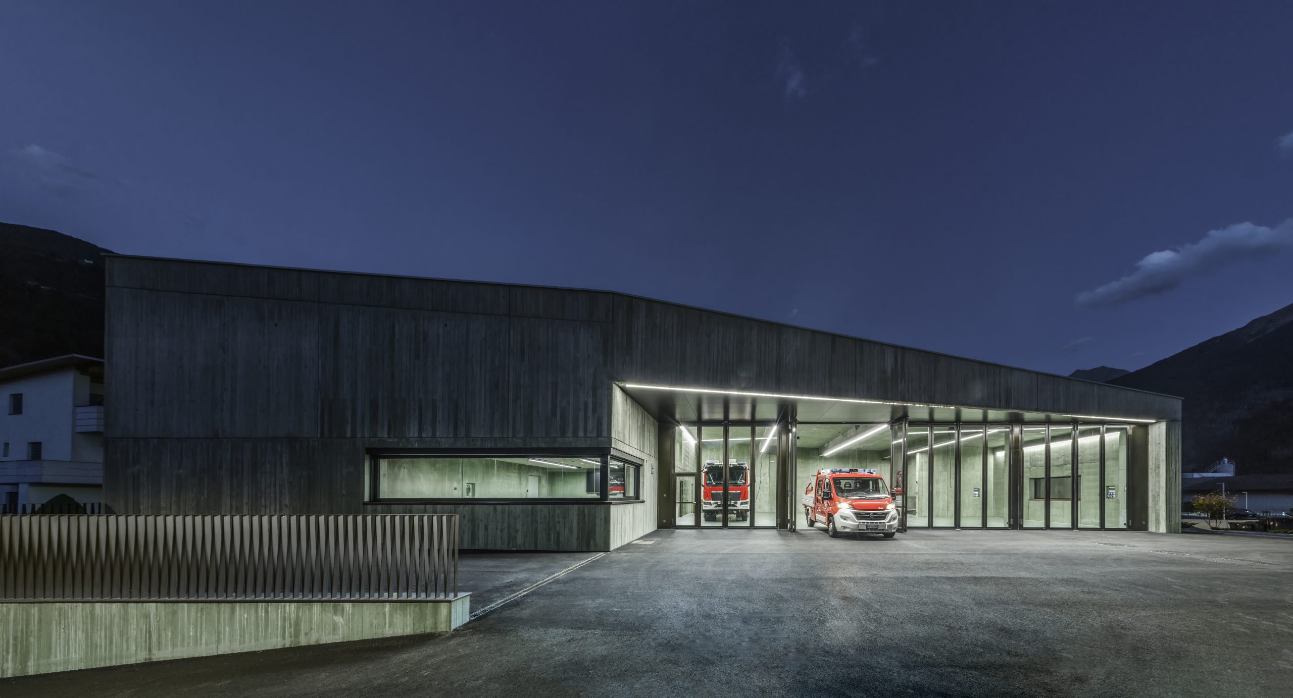 Civil Protection Centre Eyrs/Oris by Roland Baldi Architects, photograph by Oskar Da Riz