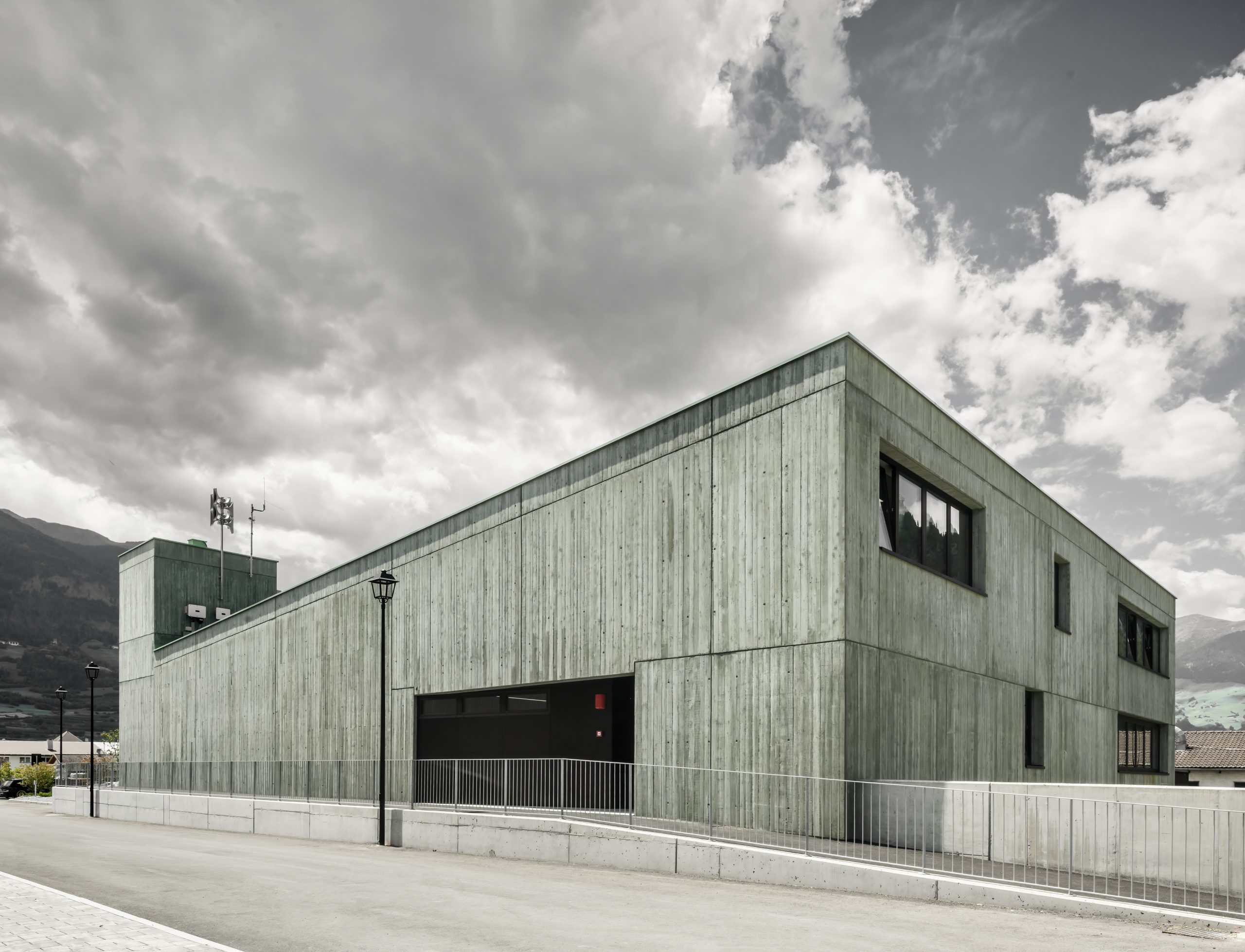 Civil Protection Centre Eyrs/Oris by Roland Baldi Architects, photograph by Oskar Da Riz